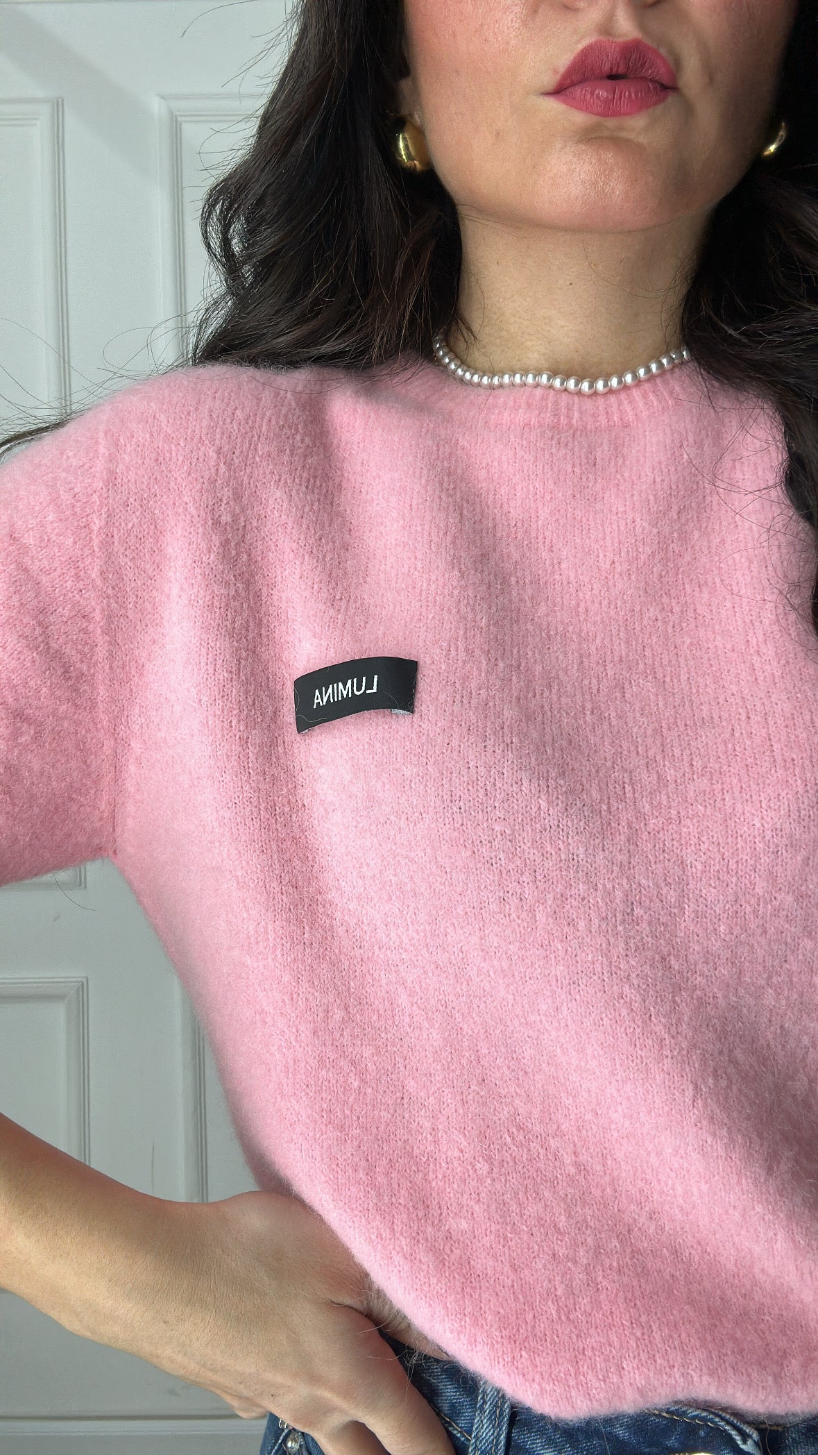 Pull LUMINA MANICA CORTA - ROSA
