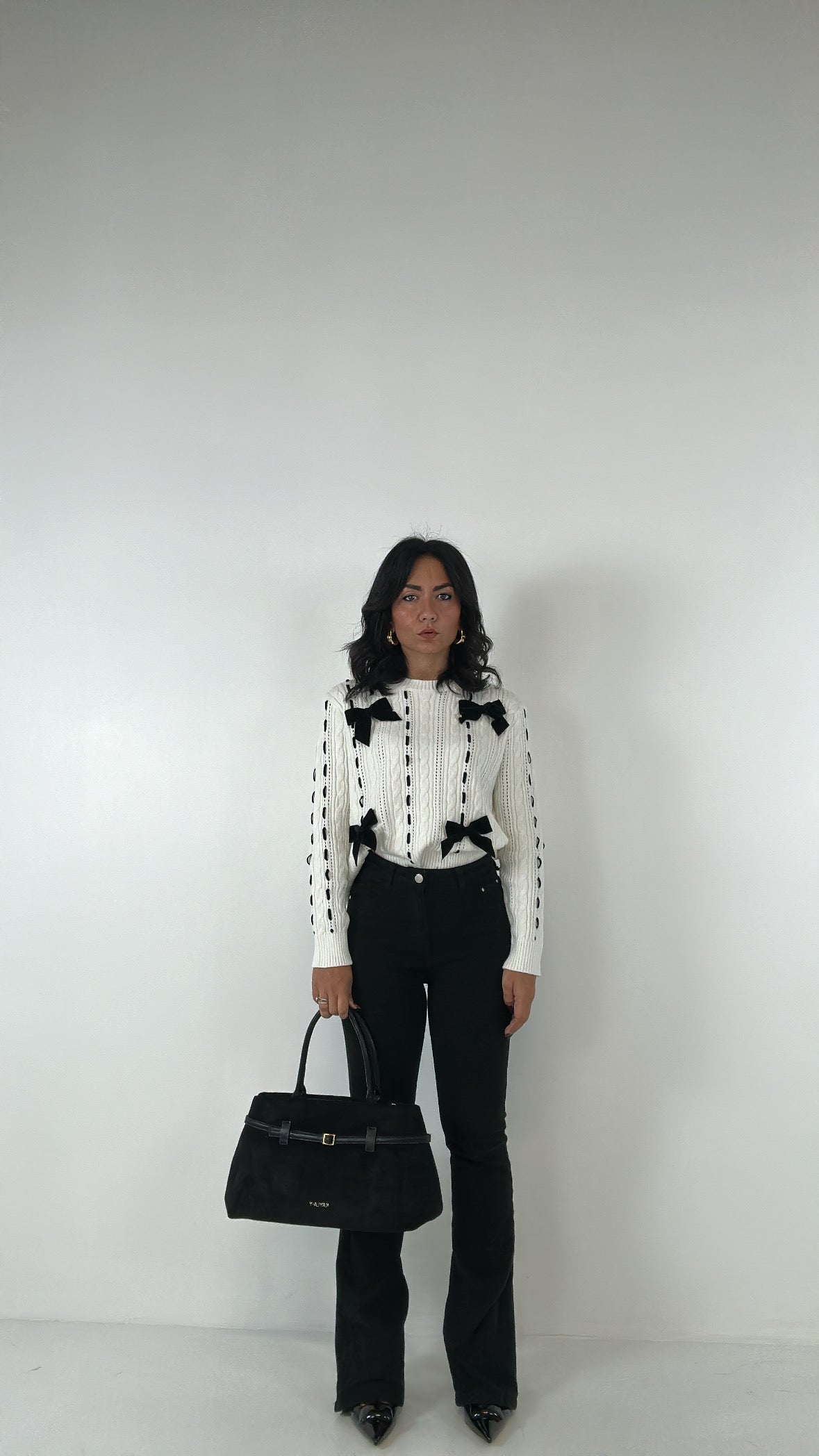 Borsa CAMOSCIO OFFICE - NERO