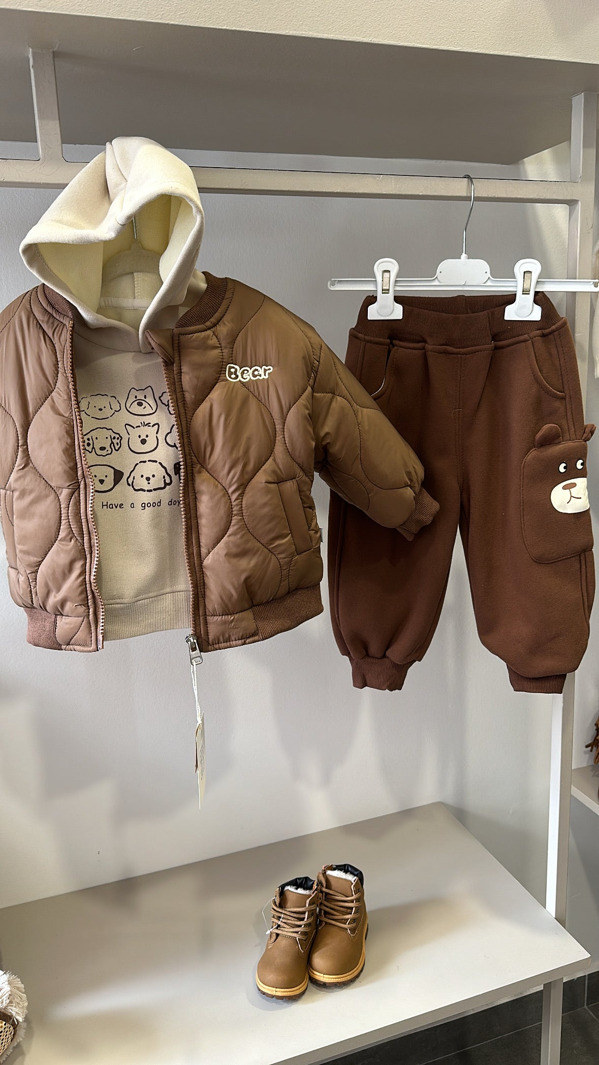 Completo BEAR 3 PEZZI - MARRONE