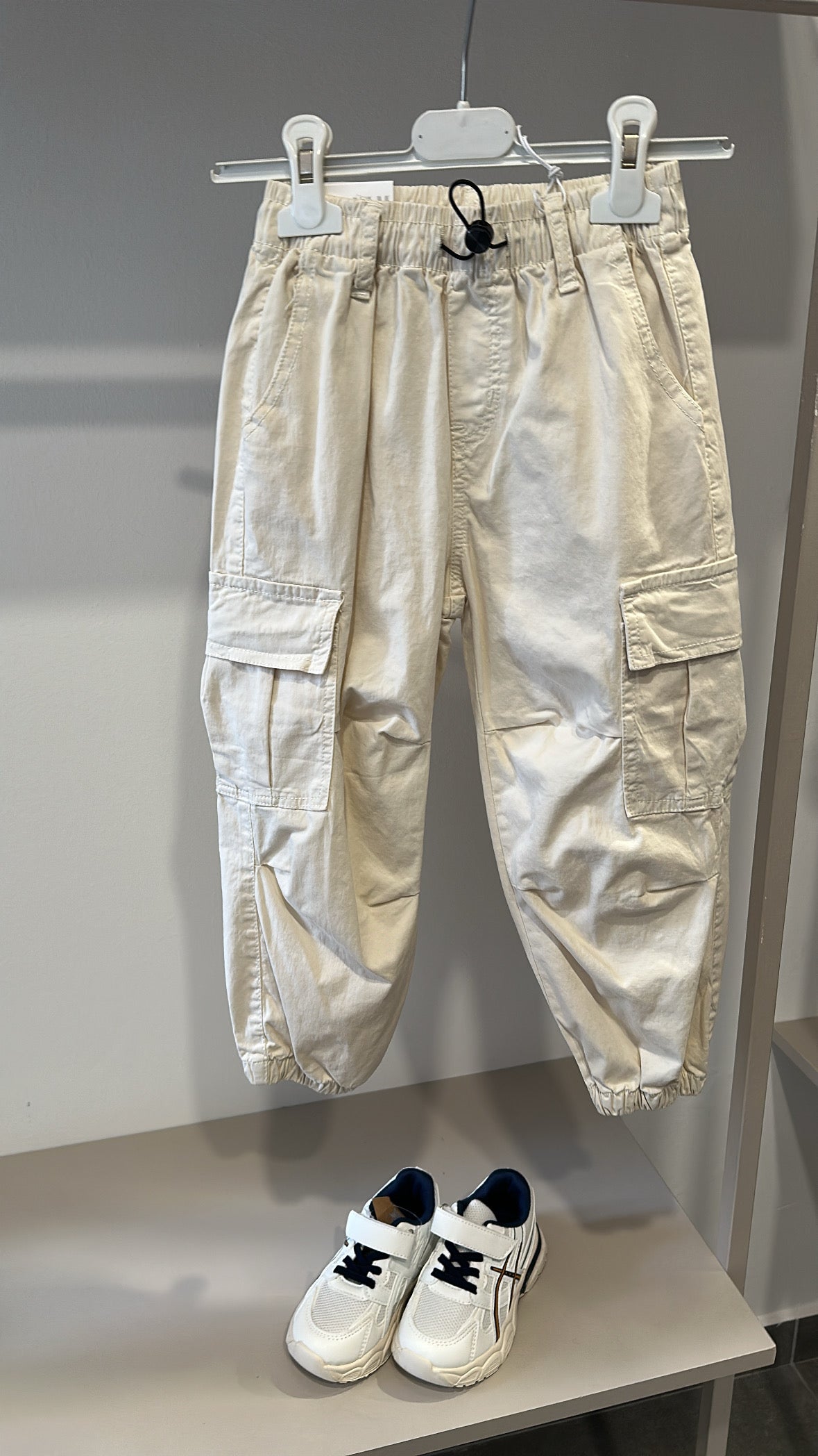 Pantalone CARGO CON POLSINO 4-12A - PANNA