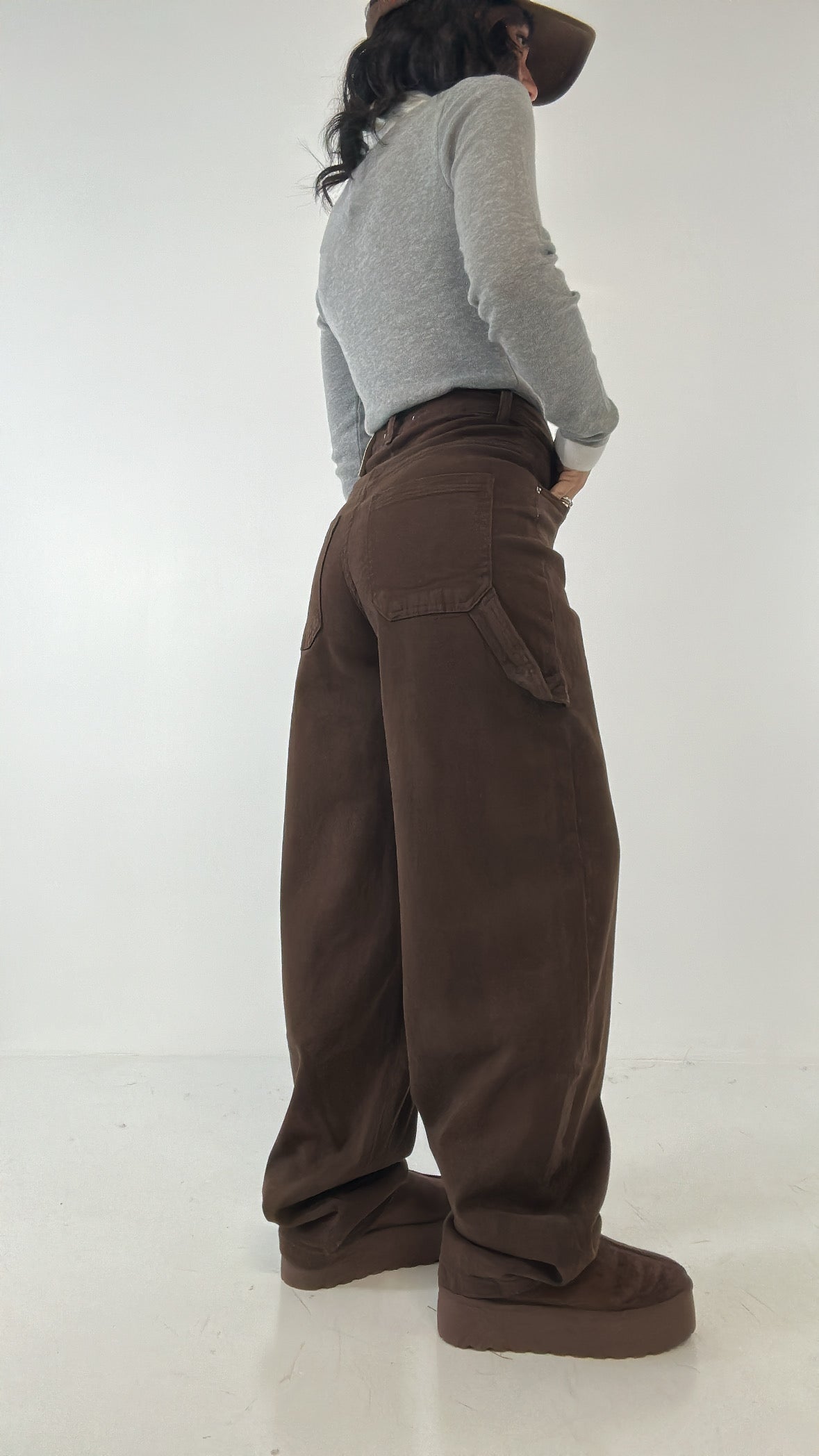 Jeans VSMISS BALLON - MARRONE