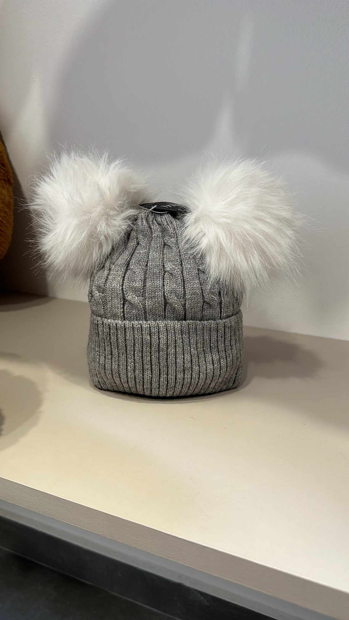 Cappellino 2 PON PON - GRIGIO