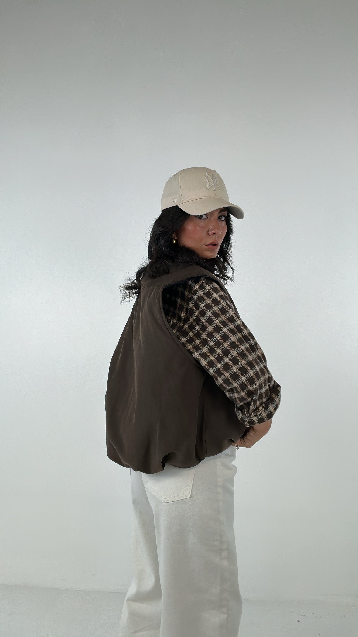 Gilet BOMBER LUMINA - MARRONE