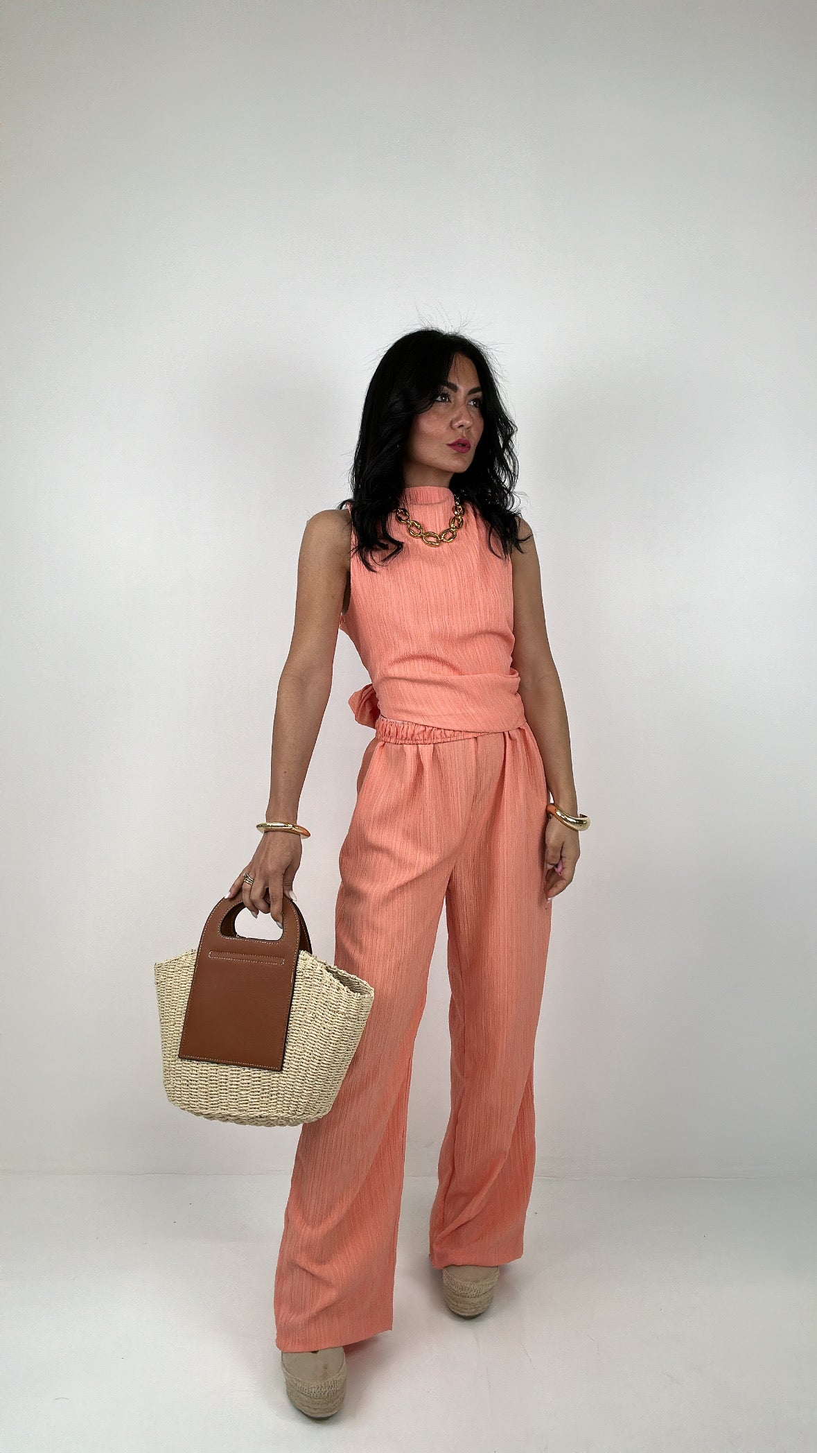 Coordinato GILET ALLACCIATO - CORALLO