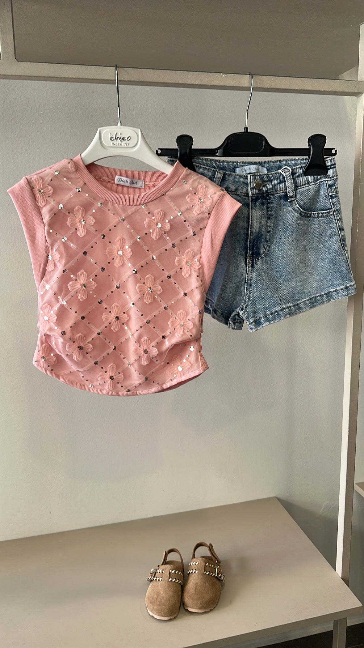 Completo PAILLETTES 4-14A - ROSA