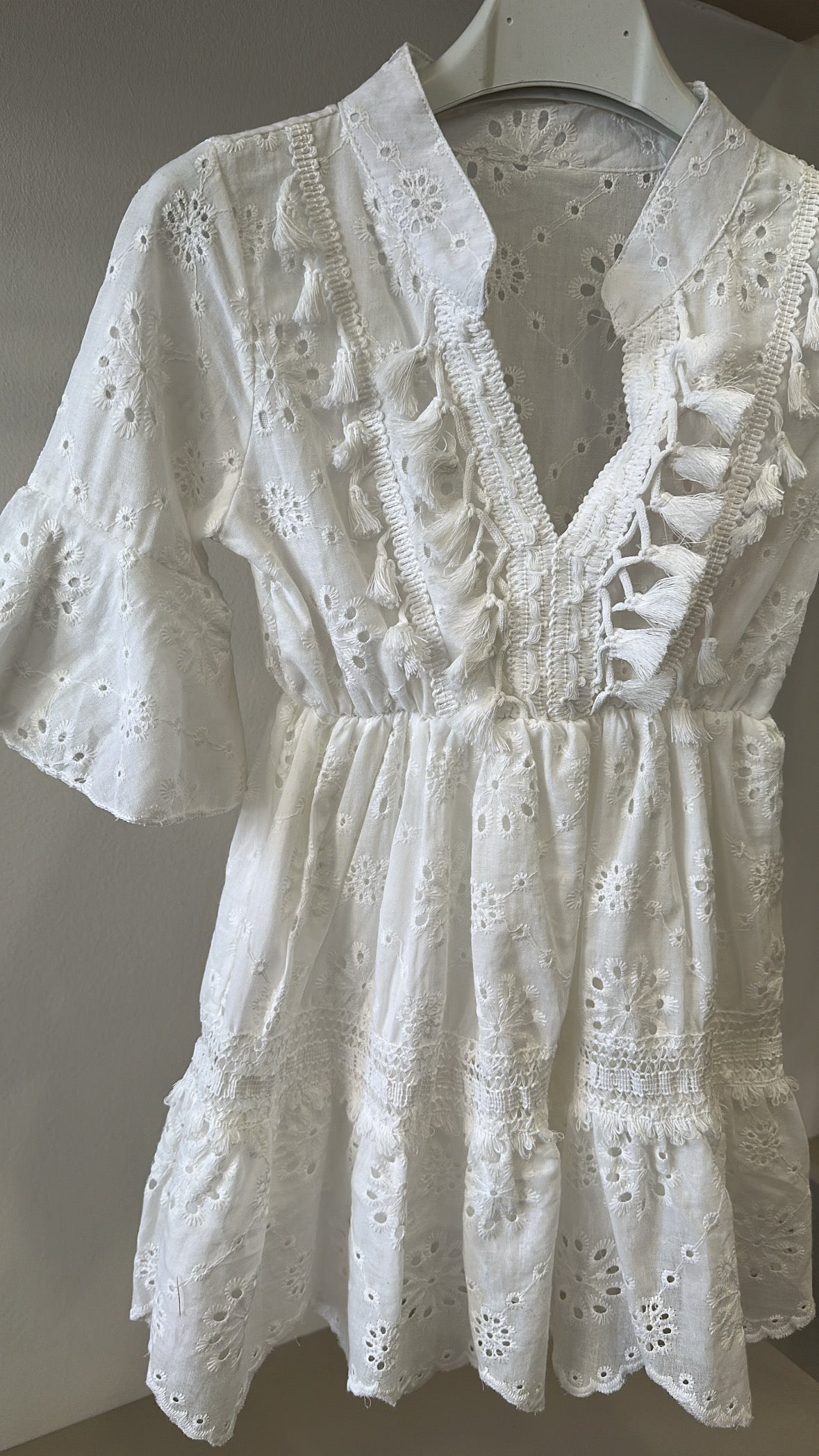 Vestitino MACRAME 4-14A - BIANCO