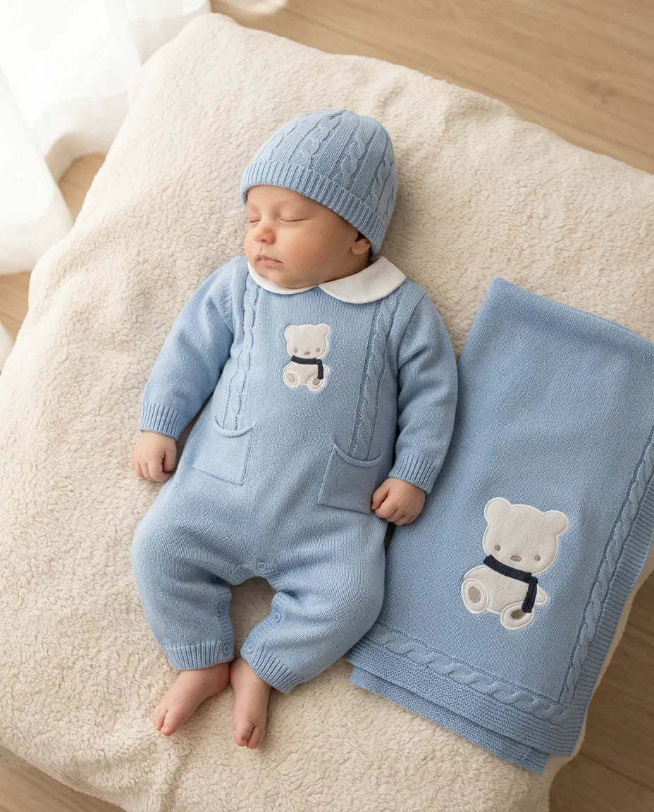 Set PASTELLO ORSETTO - AZZURRO