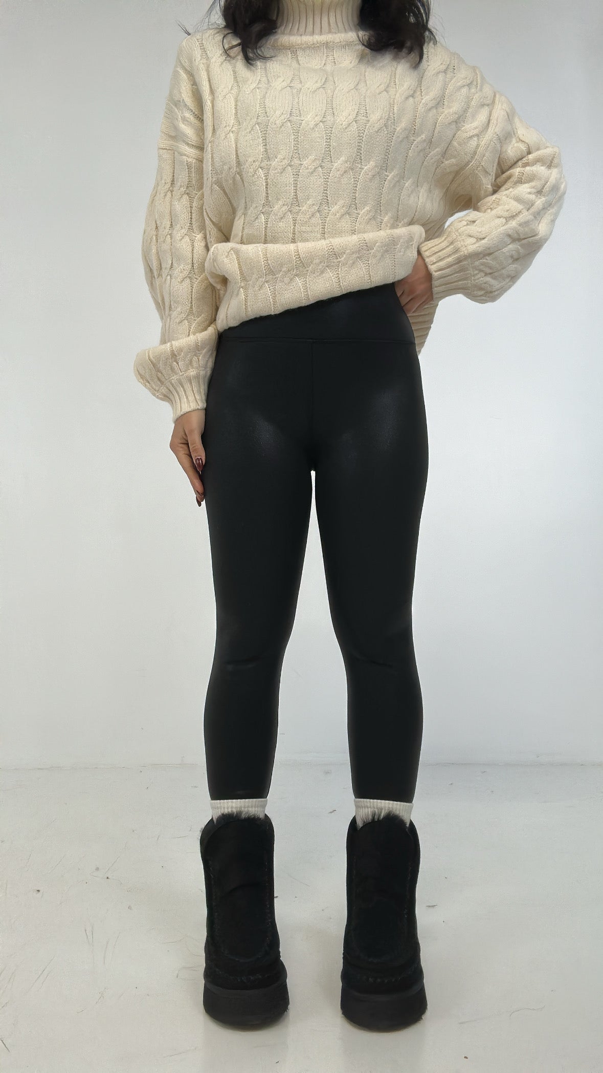 Leggins ECOPELLE LUX - NERO