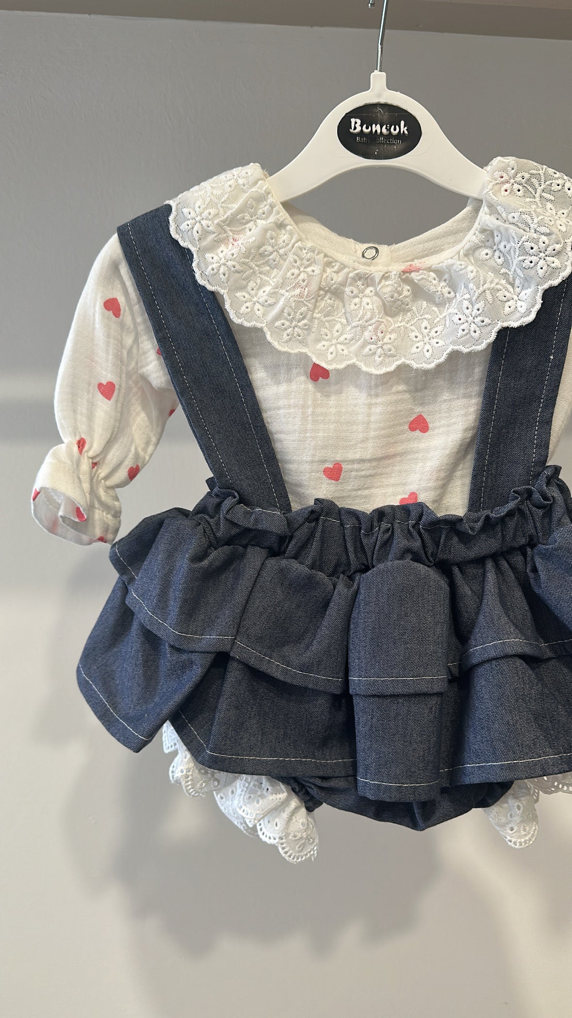 Pagliaccetto JEANS CUORI 3-12M - JEANS