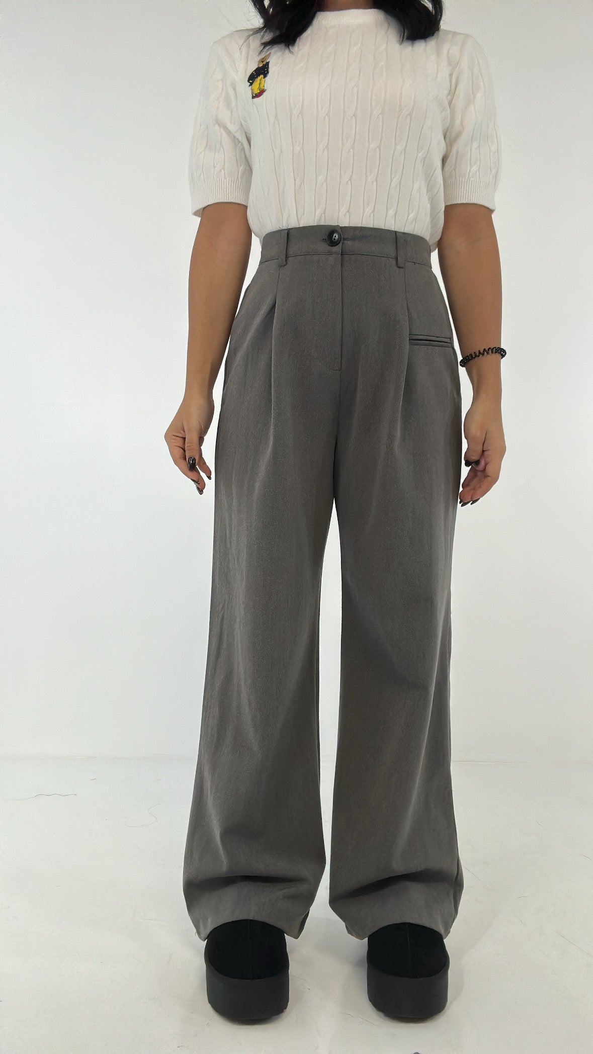 Pantalone PALAZZO PENCE - GRIGIO