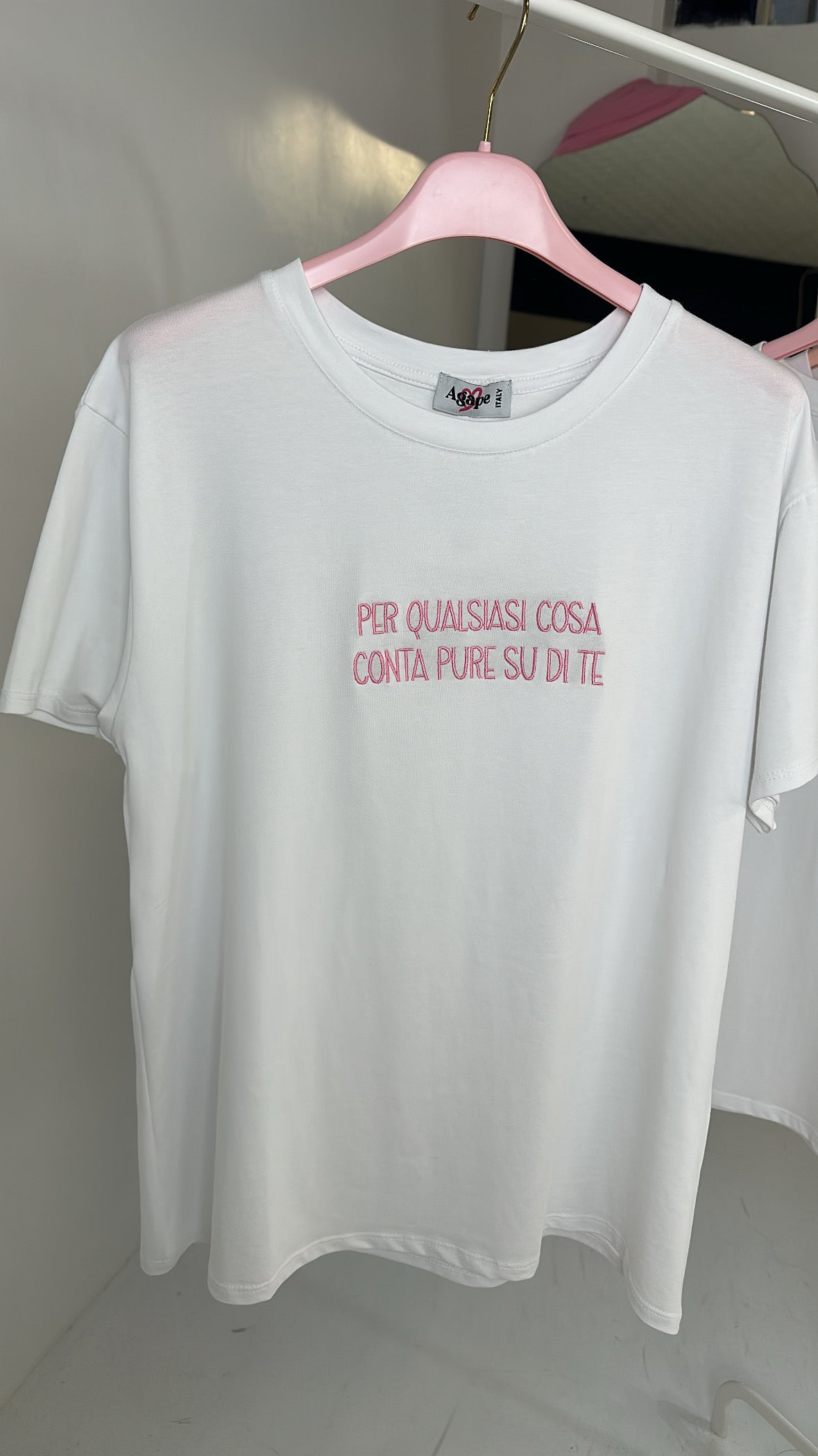 T-shirt PER QUALSIASI COSA CONTA PURE SU DI TE - ROSA