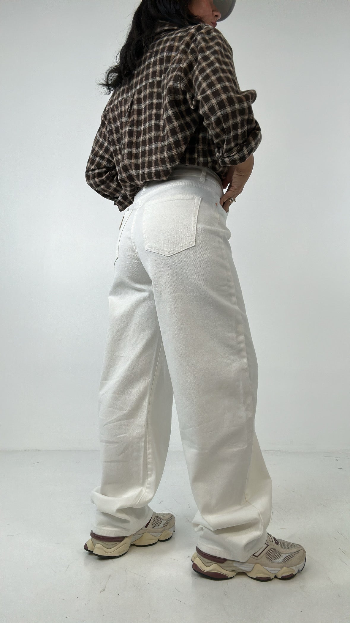 Jeans BALLON BOTTONE TRASV - BIANCO