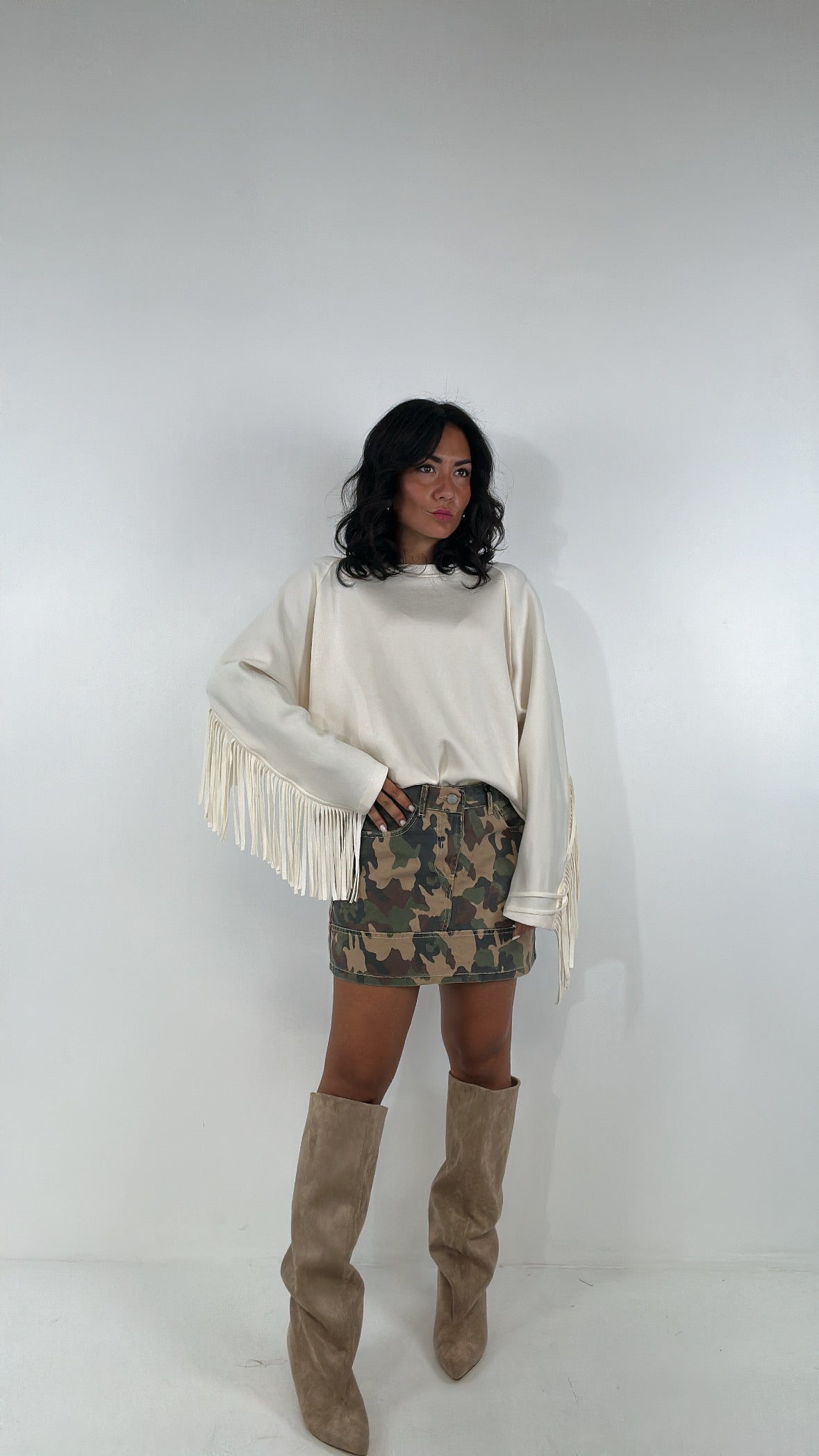 Gonna MILITARE - VERDE MILITARE