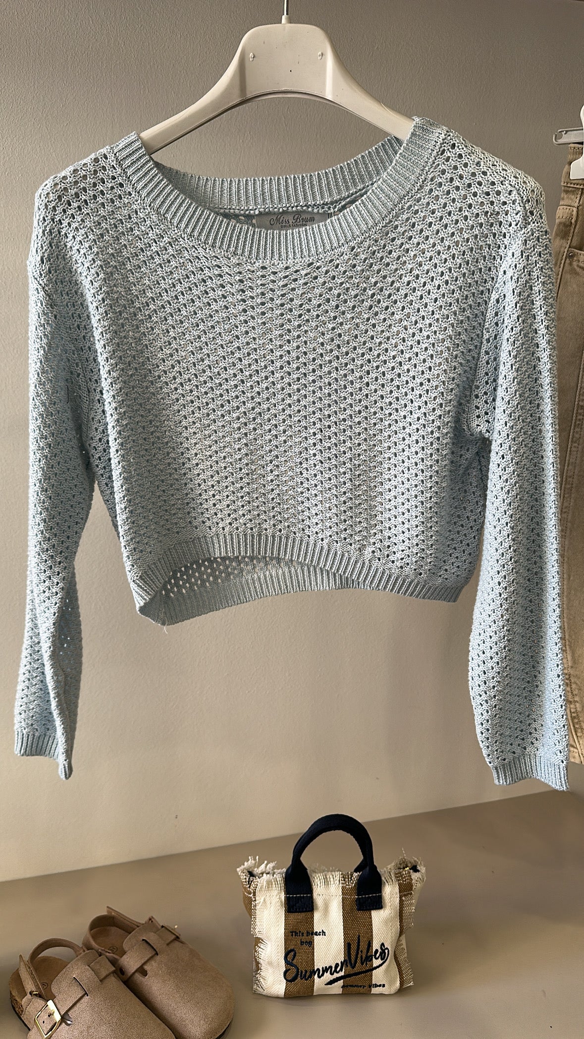 Maglia TRAFORO 4-12A - CELESTE