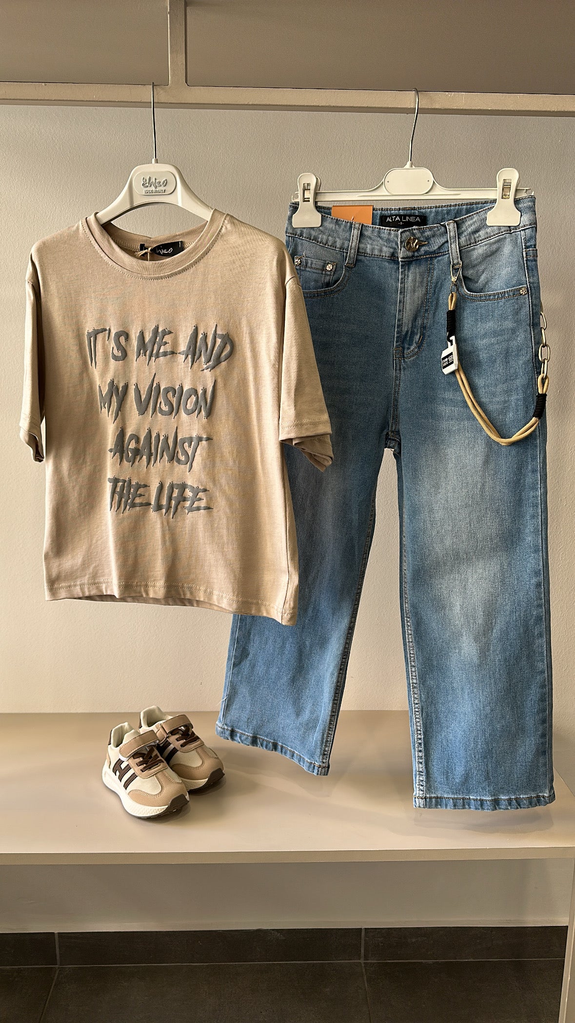 T-shirt THE LIFE 4-14A - BEIGE