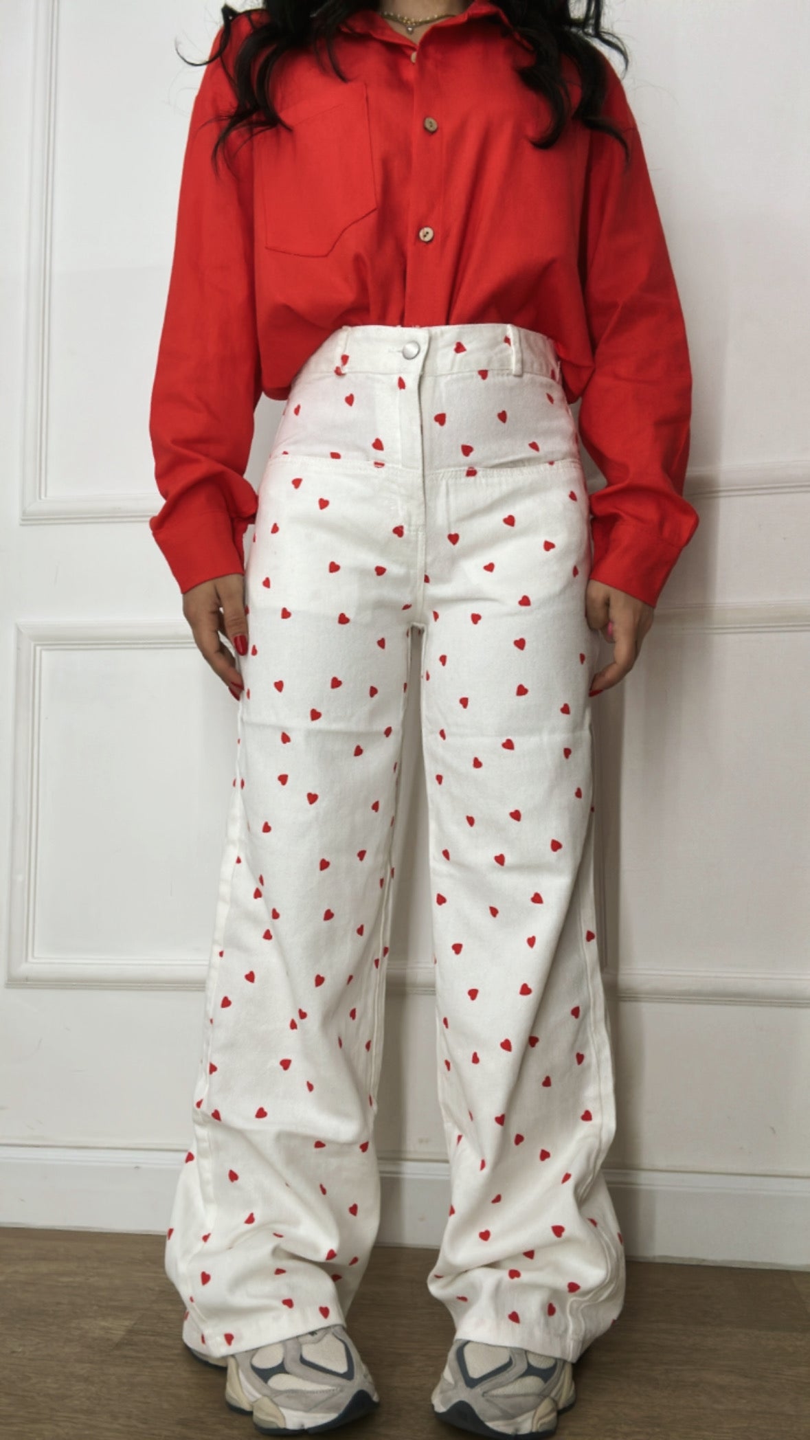 HEARTS-Jeans - WEISS