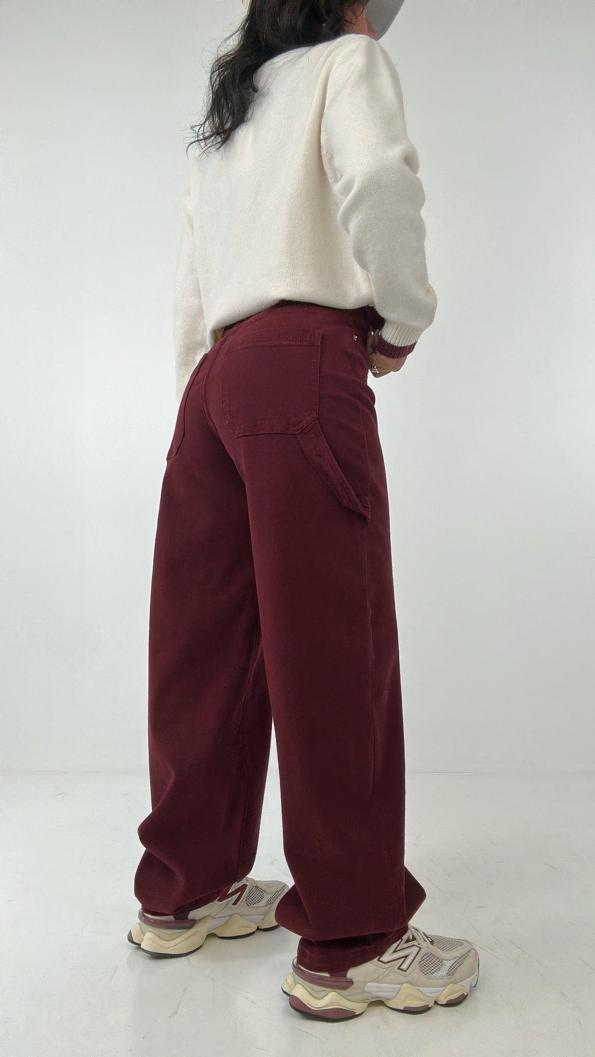 Jeans VSMISS BALLON - BORDEAUX