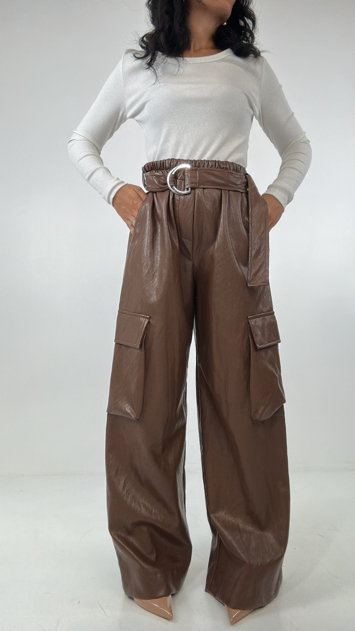 Pantalone LUMINA CATWER - CUOIO