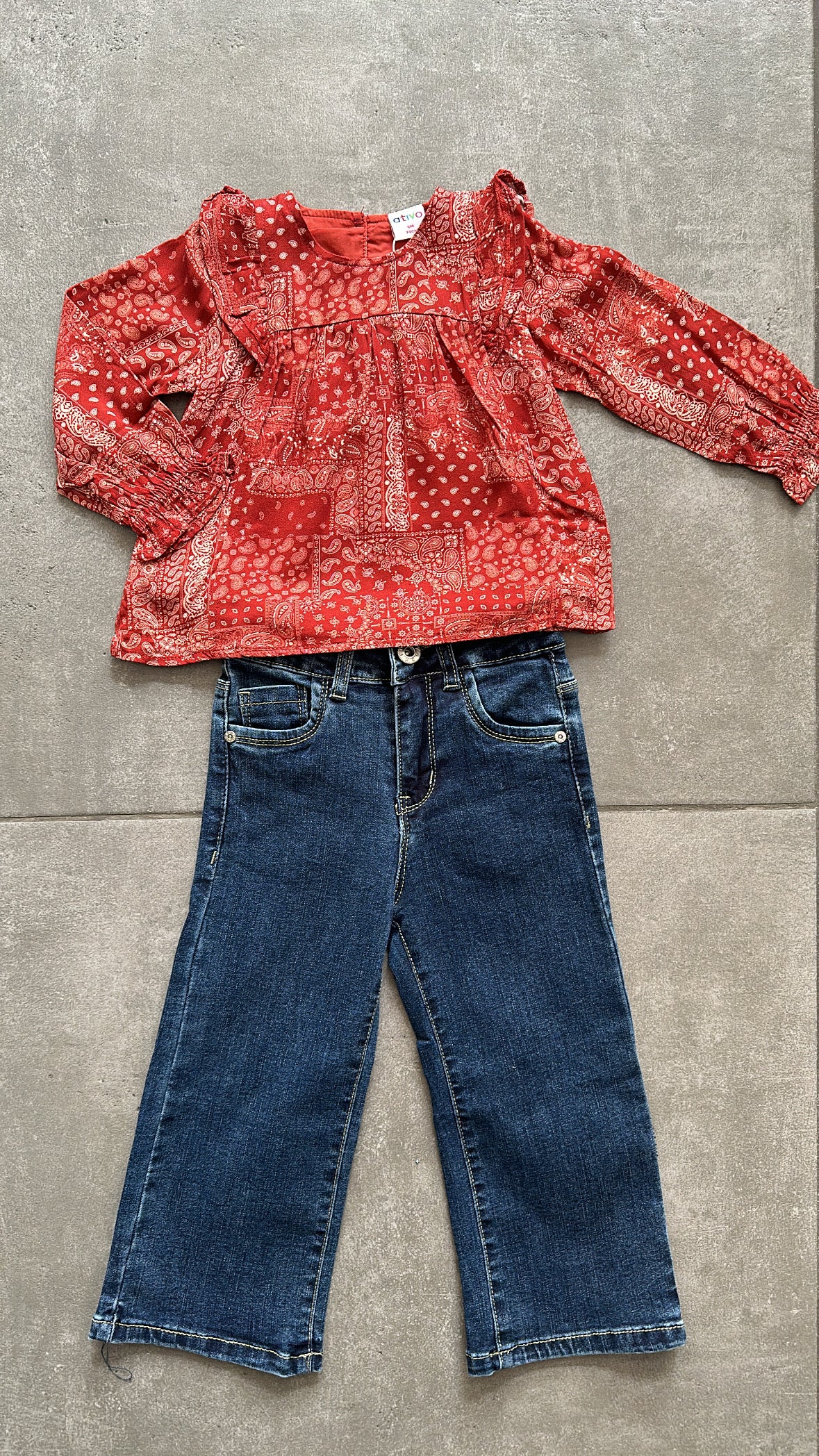 Camicia VOLANT 6-36M - RUGGINE