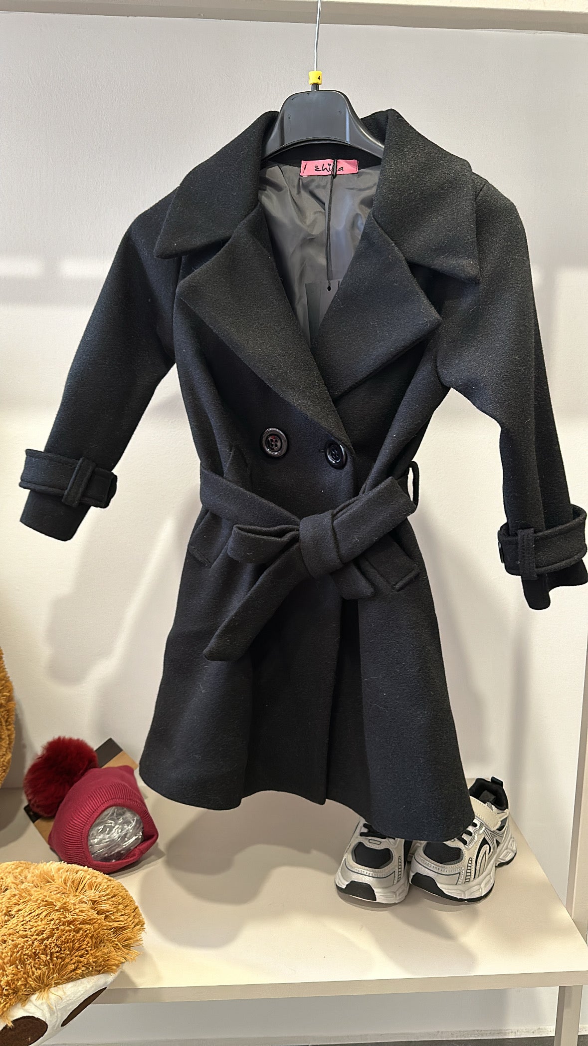 Cappotto CON CINTURA 4-14A - NERO