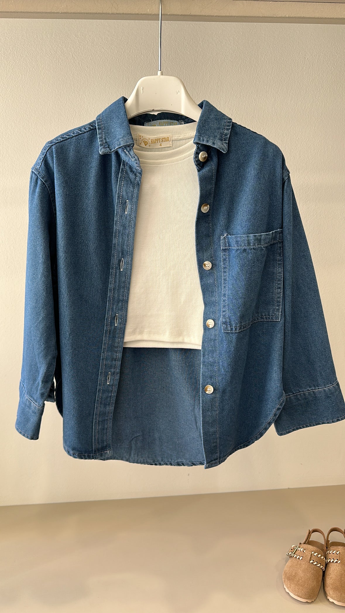 Camicia IN JEANS CON T-SHIRT 4-14A - JEANS