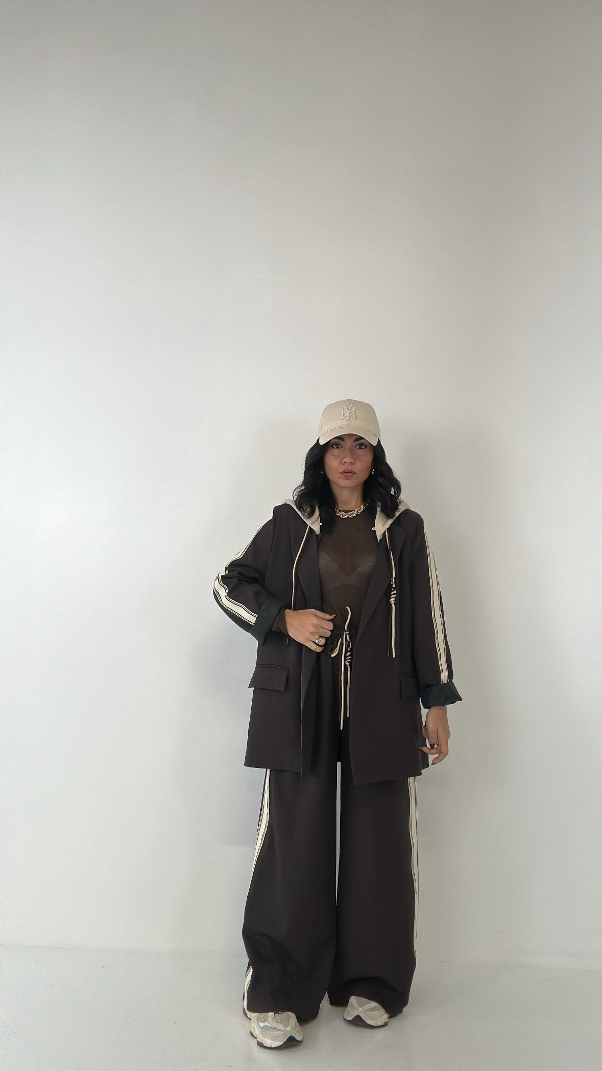 Tailleur STRIPES - MARRONE