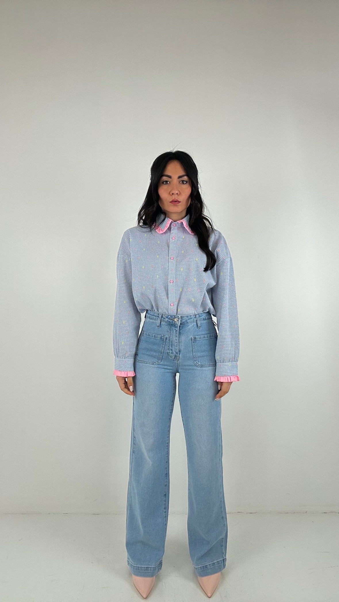 Jeans WIDE-CHIARO TASCHINO - JEANS