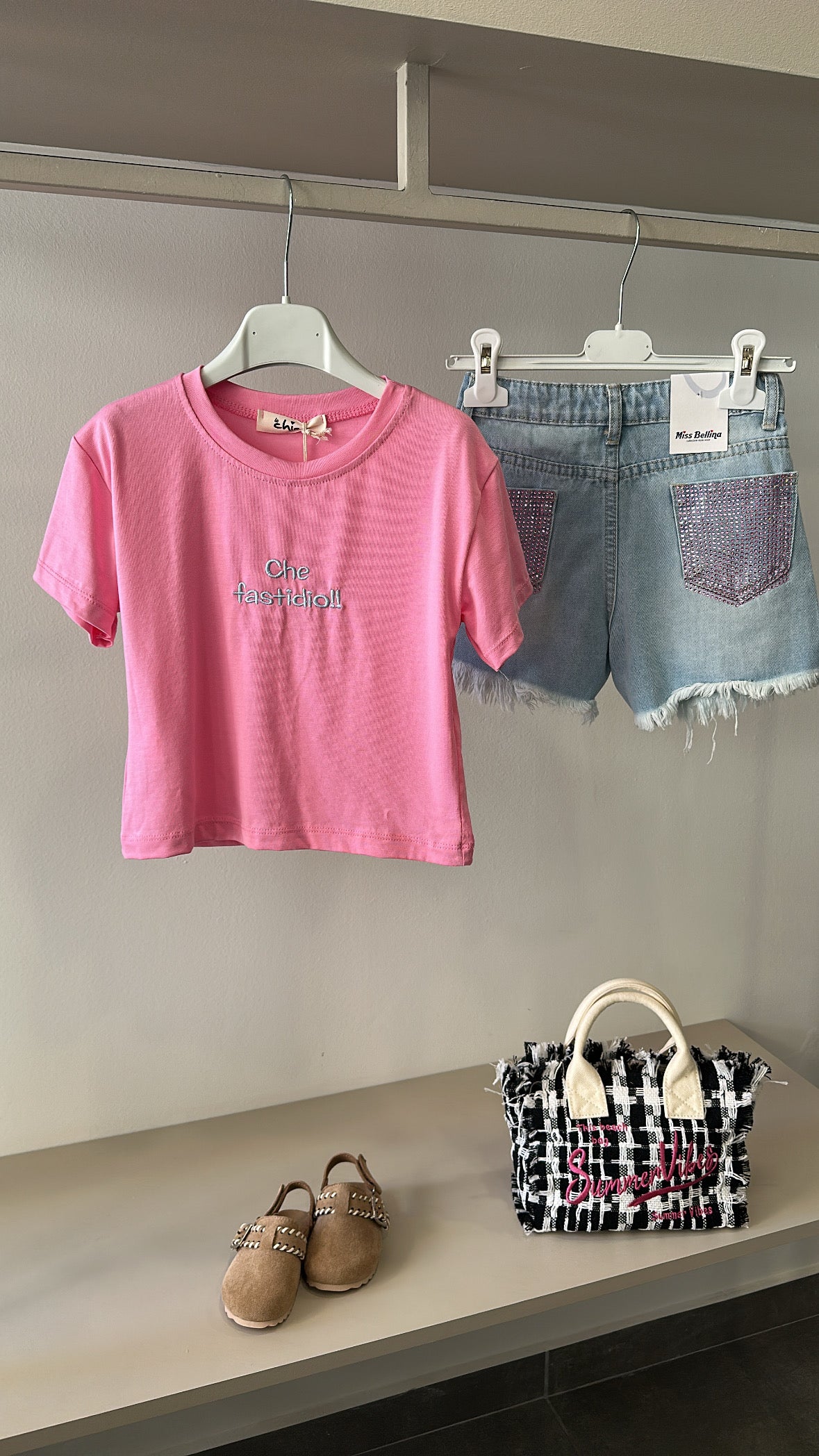 T-shirt CHE FASTIDIO 4-14A - ROSA