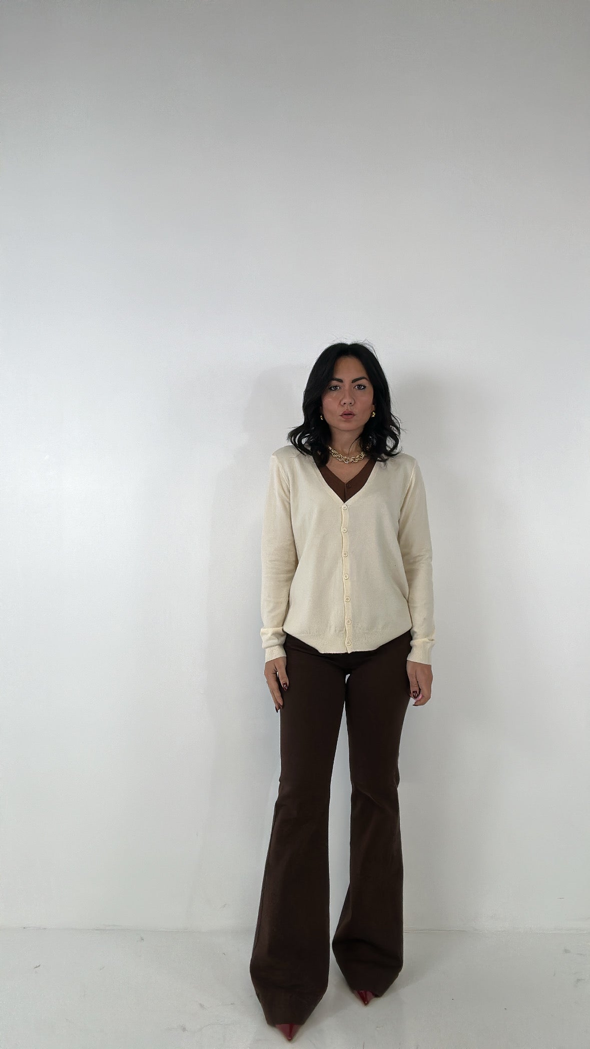 Jeans FLARE VINTAGE - MARRONE