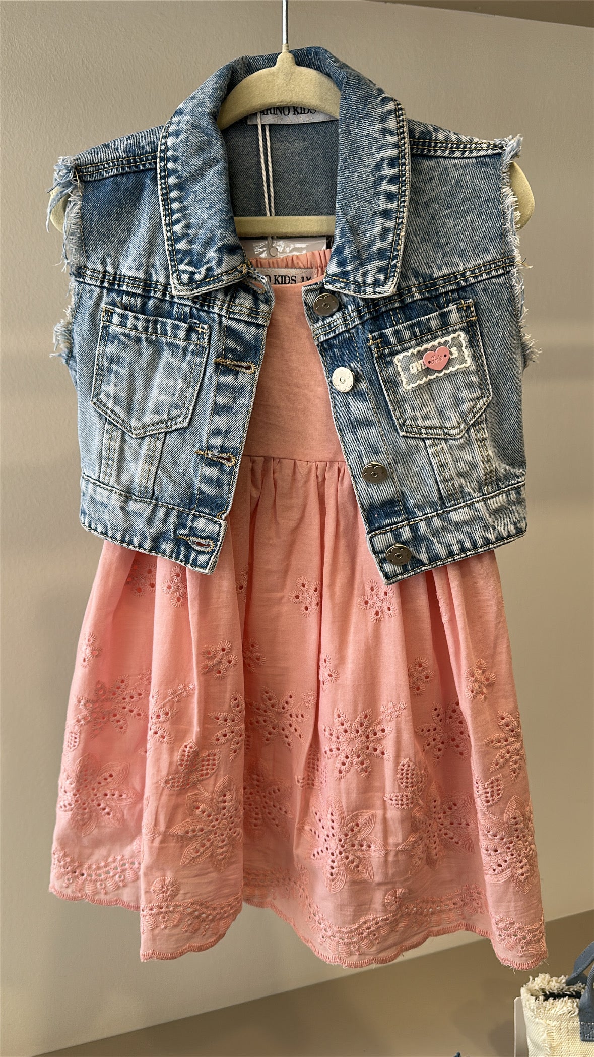 Coordinato CON GILET IN JEANS 1-5A - JEANS