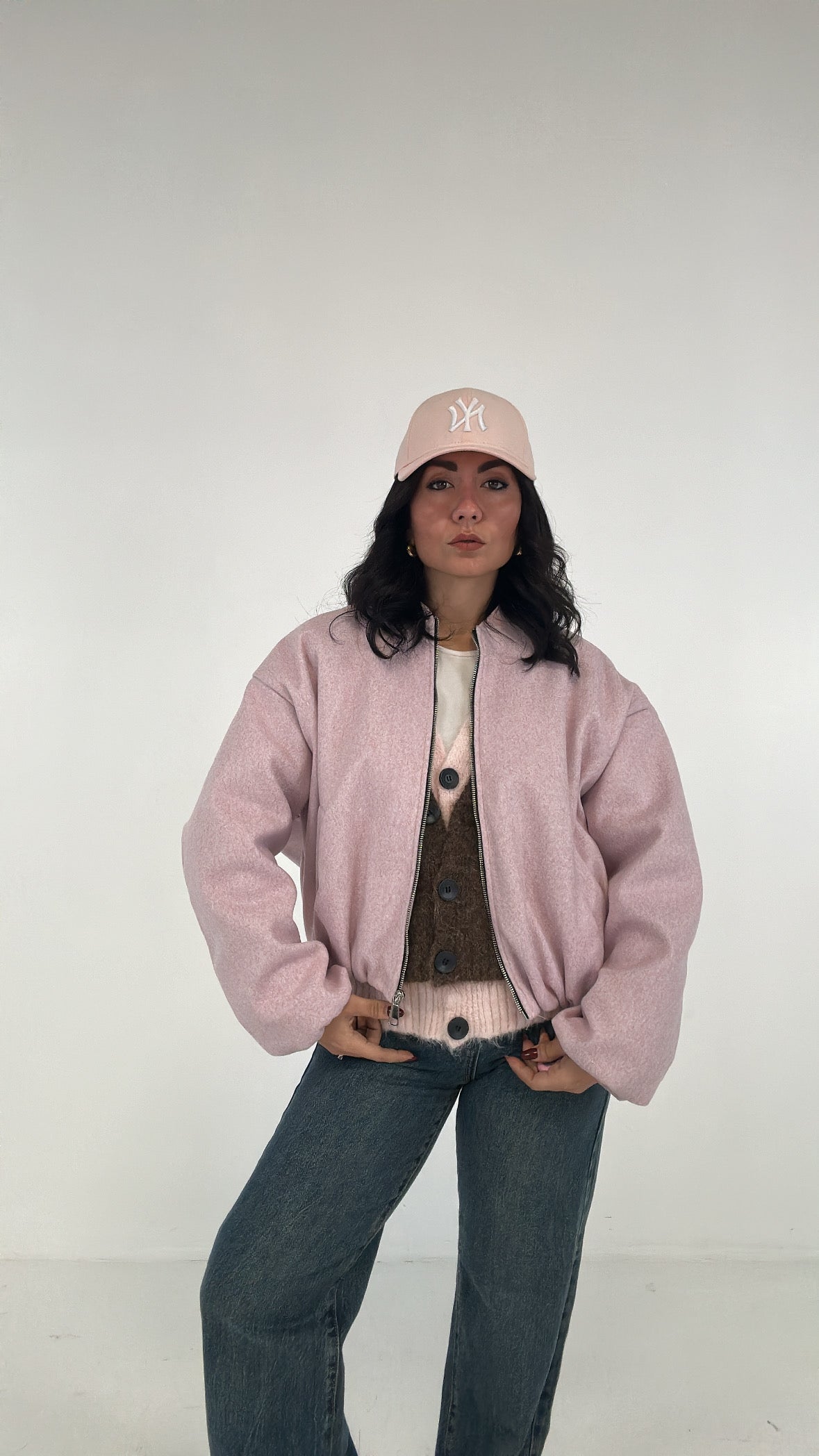 Bomber IN PANNO TRAPUNTATO - ROSA