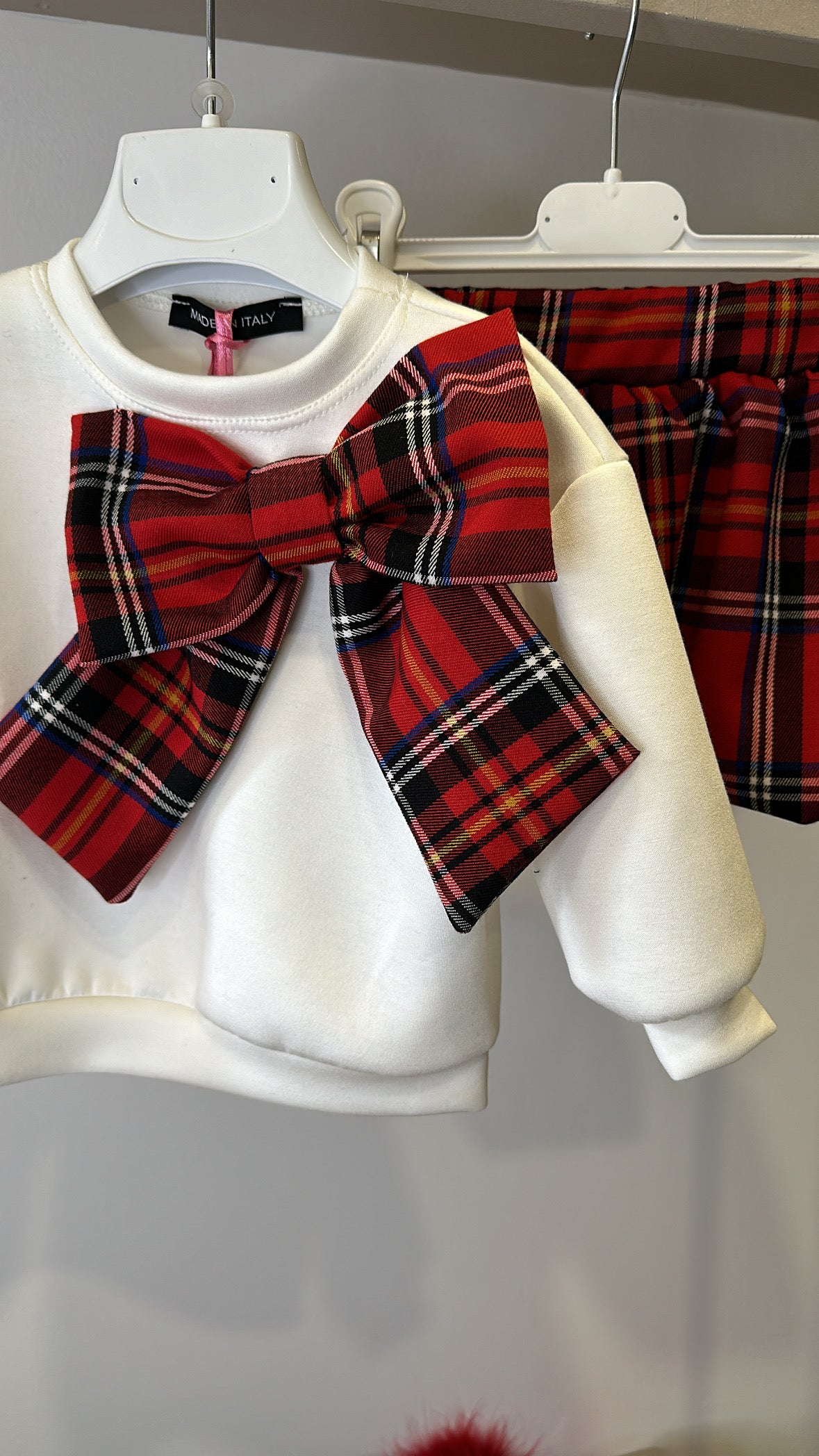 Completo FIOCCO SCOZZESE 12-36M - BIANCO