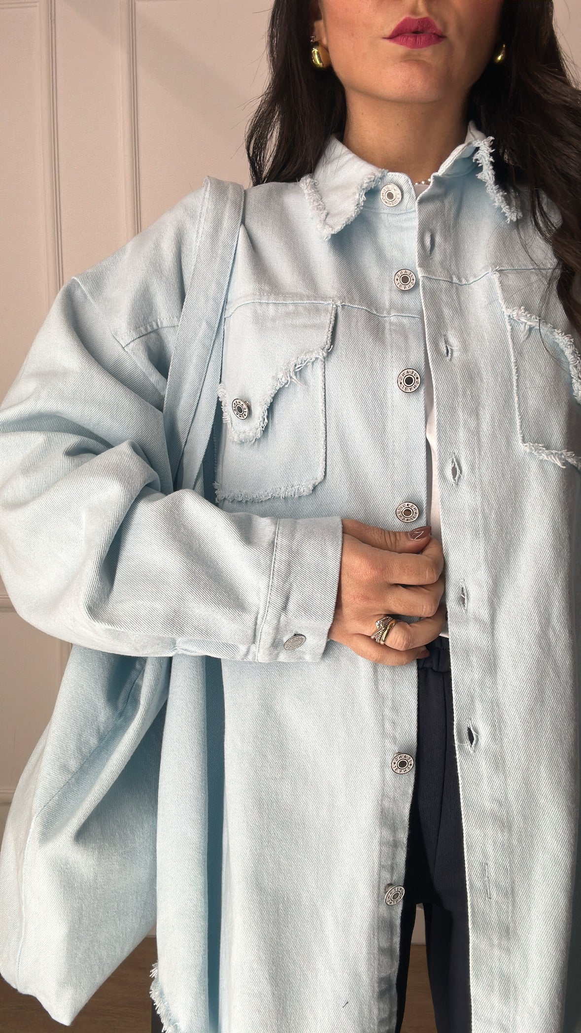 Camicia MAGICO CON BORSA - CELESTE