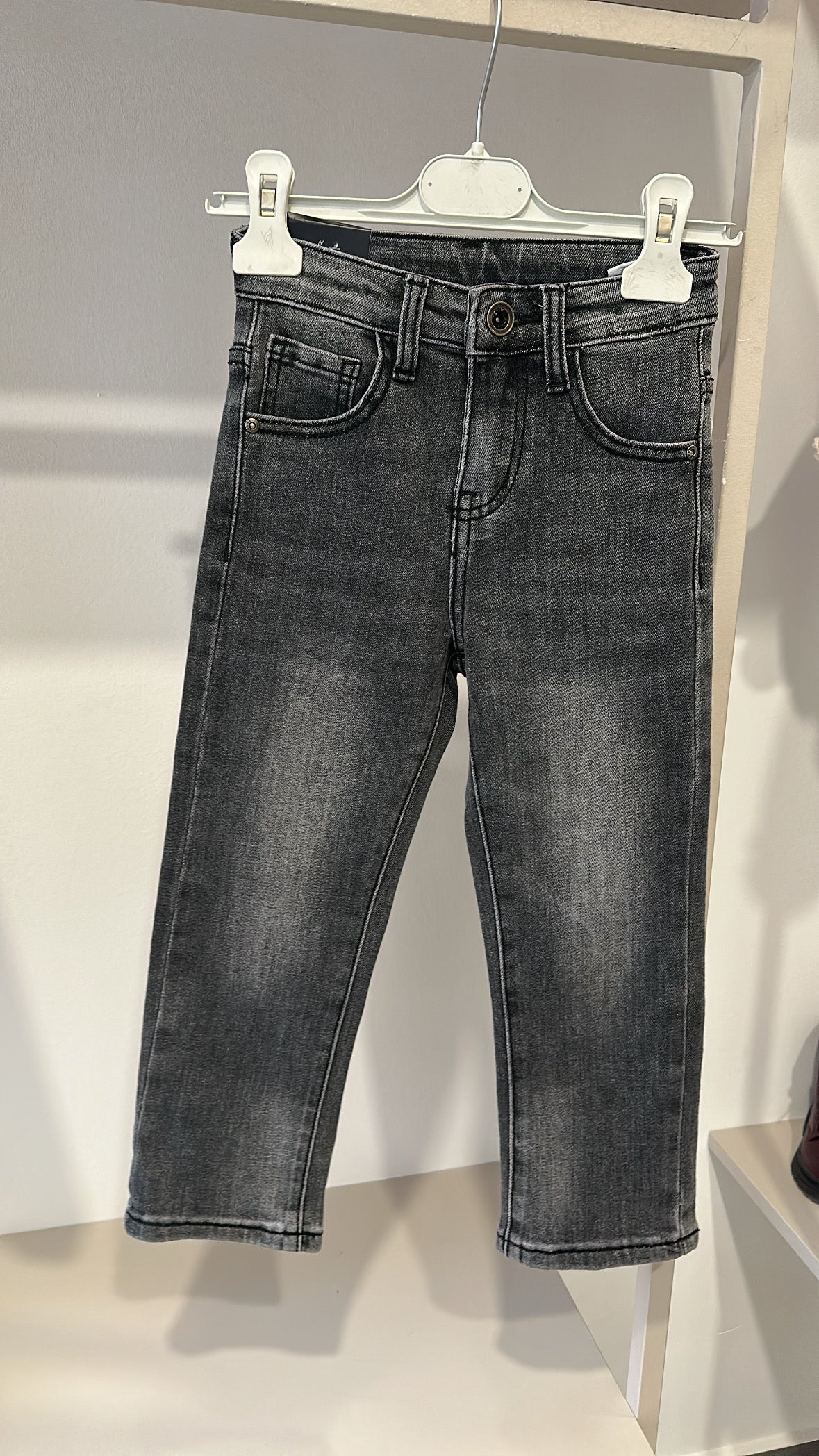Jeans DRITTO WAXY 4-12A - GRIGIO