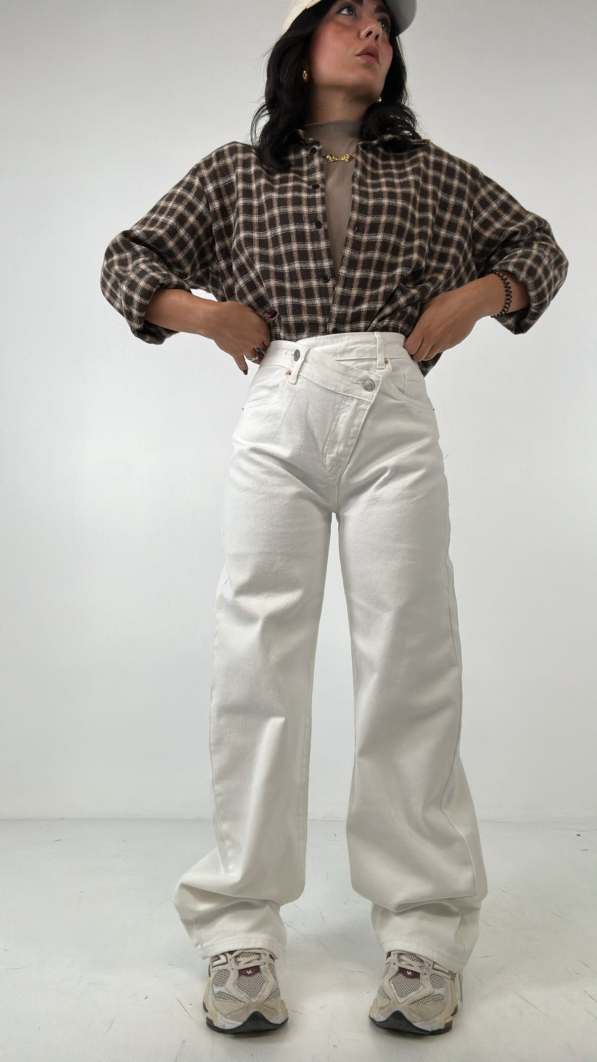 Jeans BALLON BOTTONE TRASV - BIANCO
