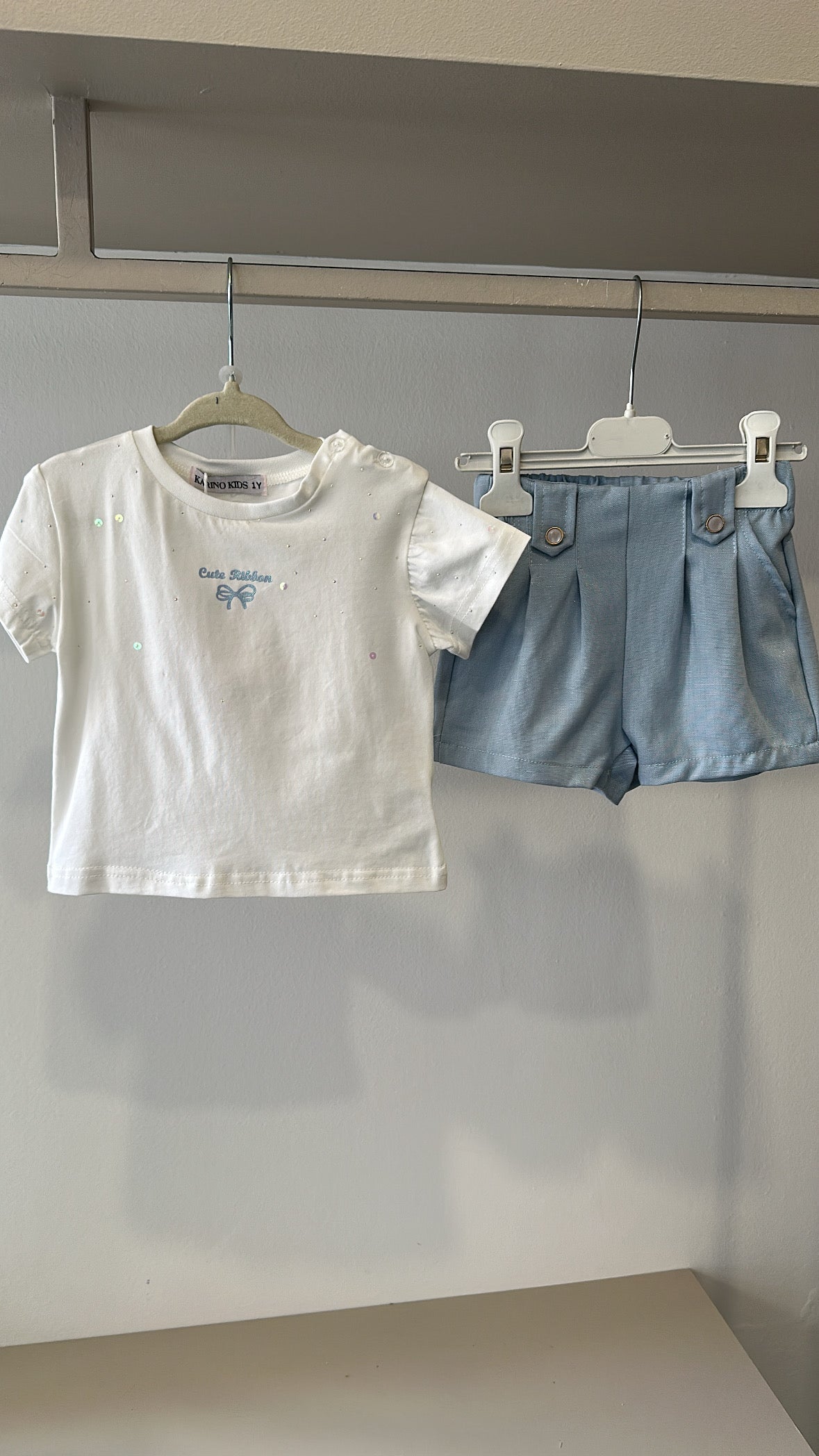 Completo CUTE RIBBON 1-5A - AZZURRO