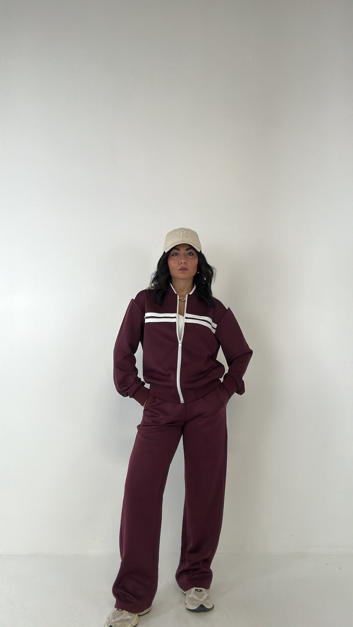 Completo TUTA RIGA BIANCA - BORDEAUX