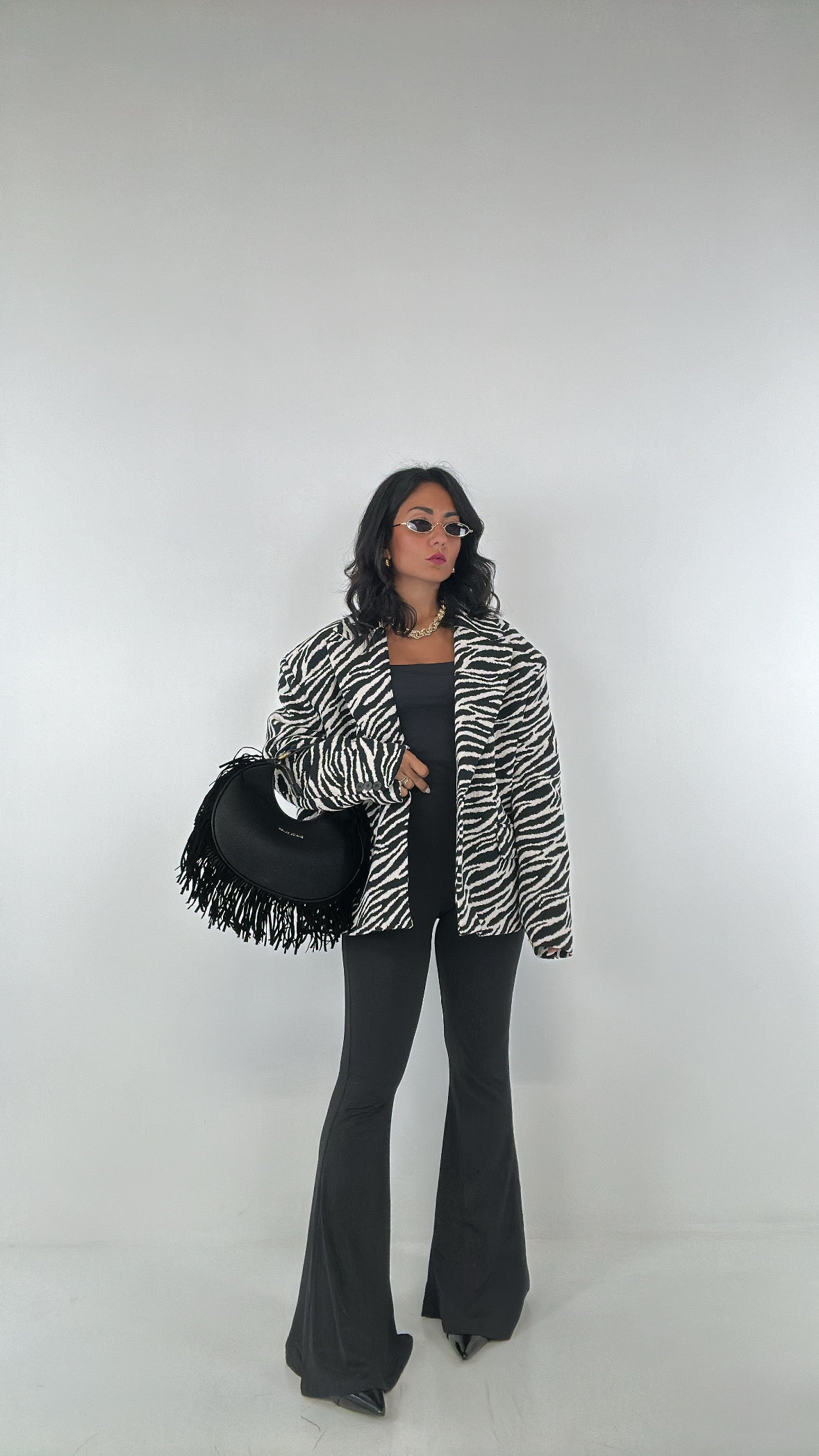 Giacca LUMINA ZEBRA - NERO
