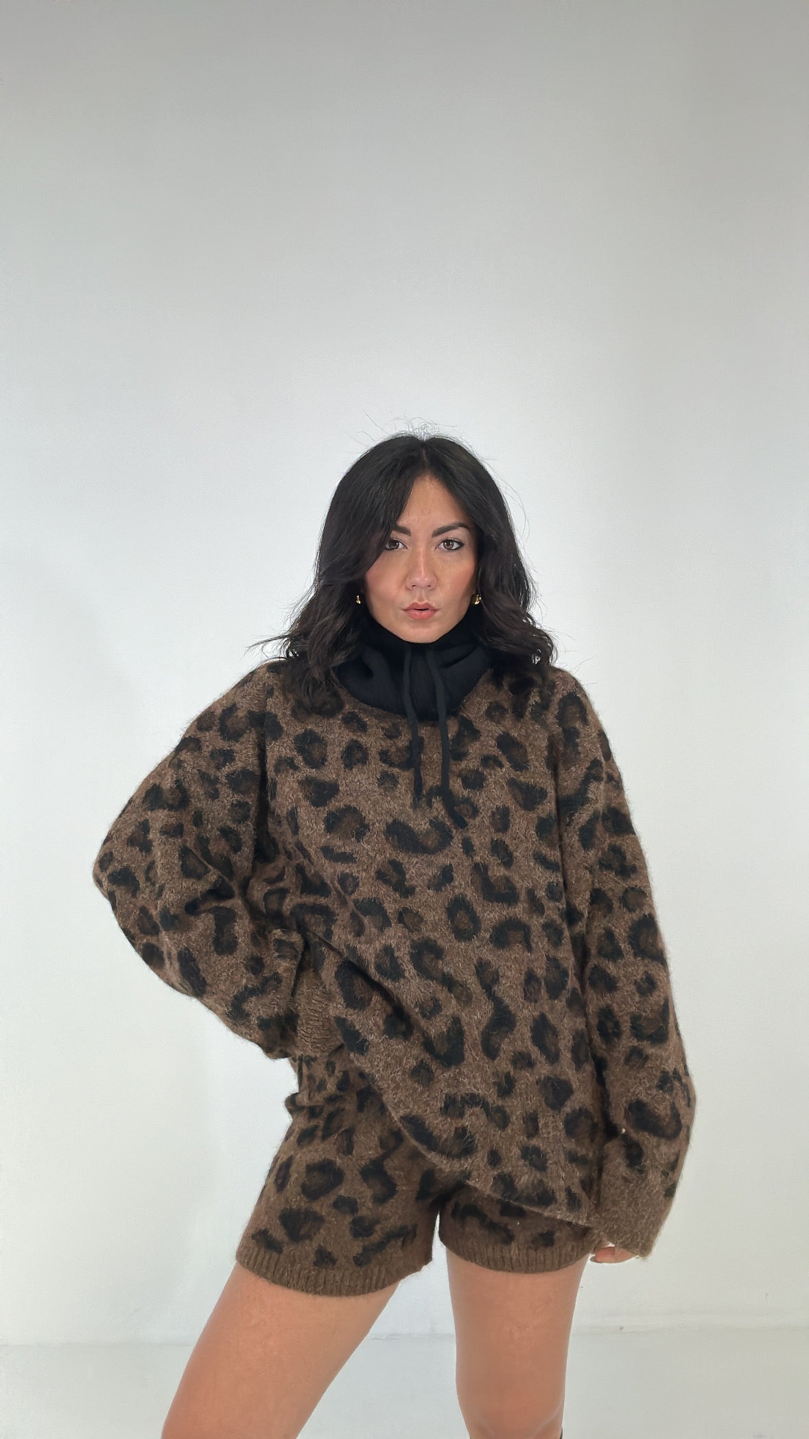 Completo MACULATO IN MAGLIA - MARRONE