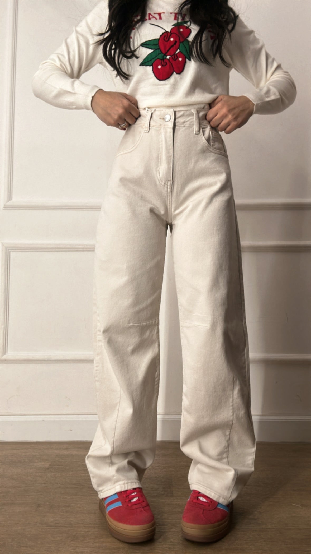 Jeans SLOUCHY MONDAY - BEIGE