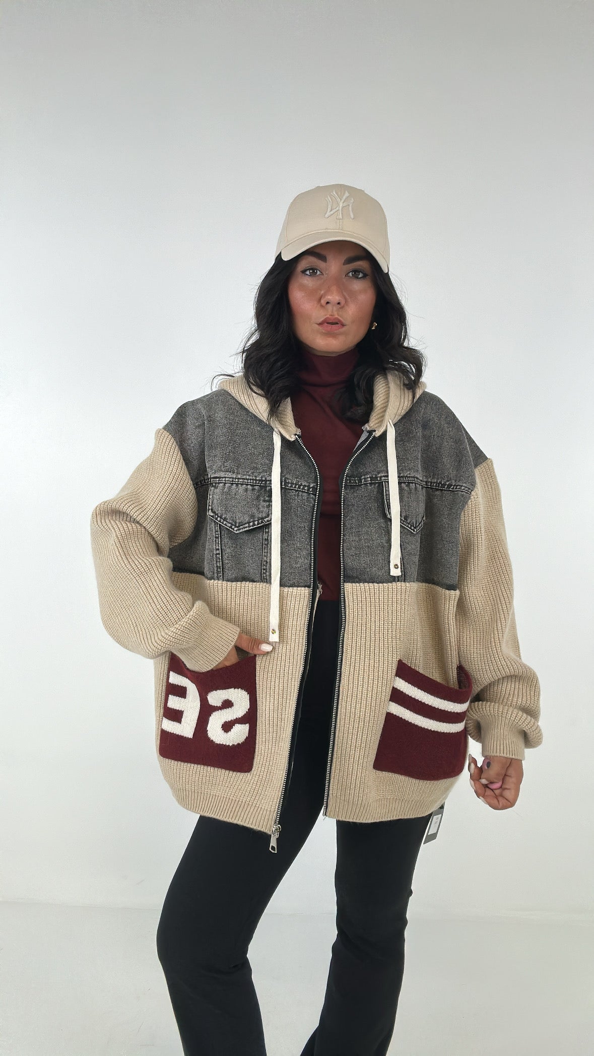 Cardigan CAPPUCCIO E JEANS - BEIGE