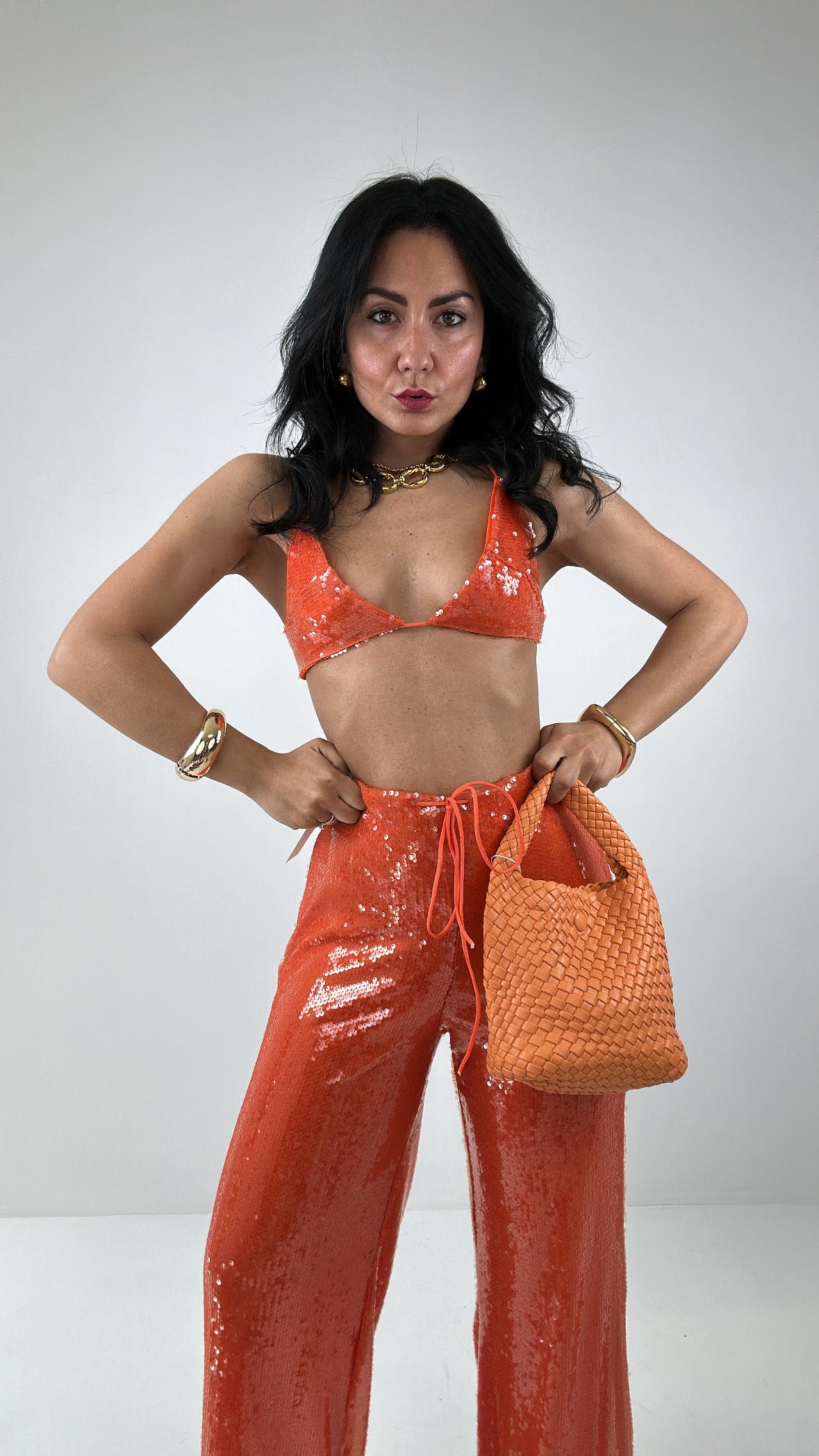 Completo PAILLETTES - ARANCIO