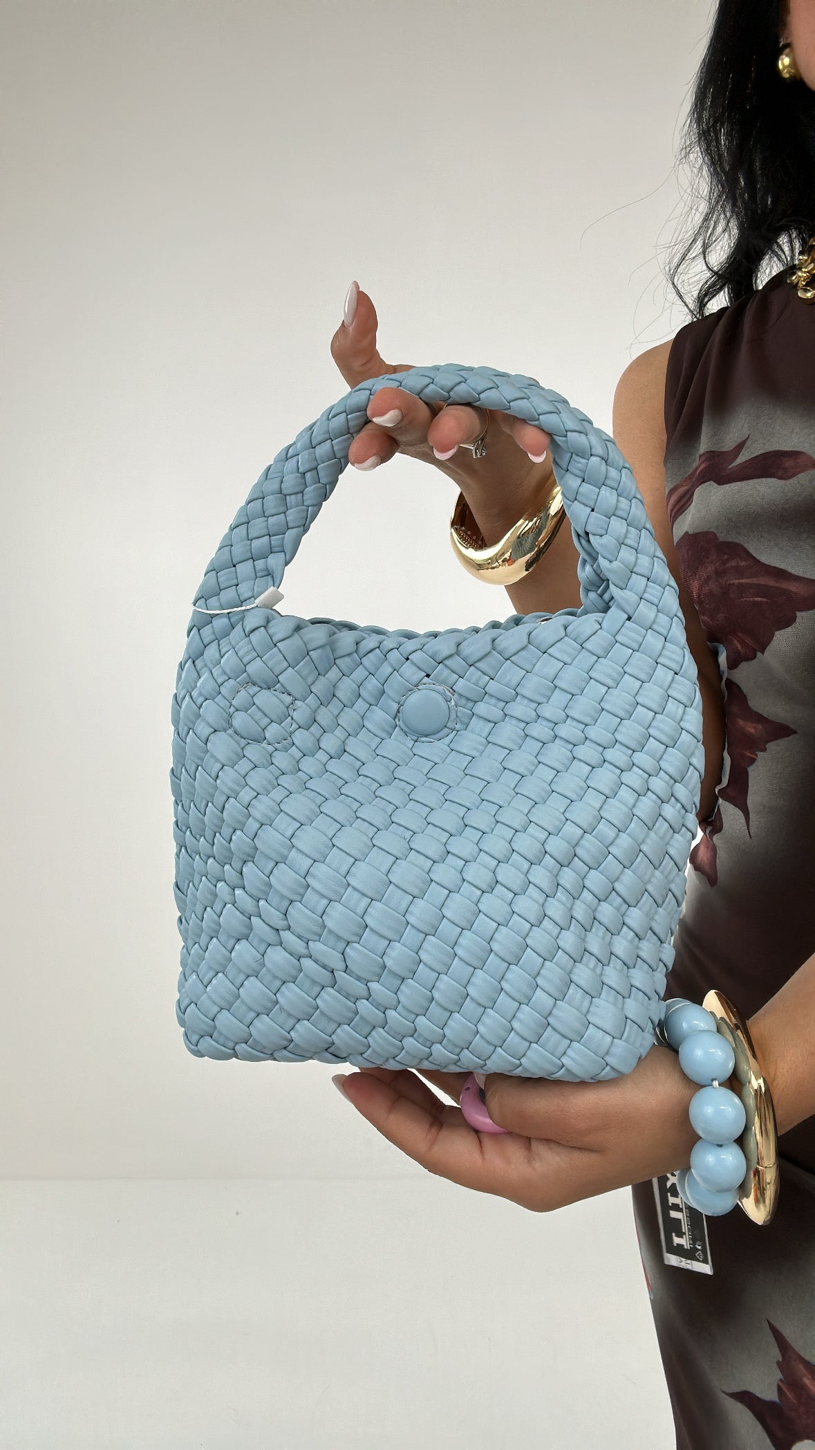 Borsa INTRECCIATA - CELESTE