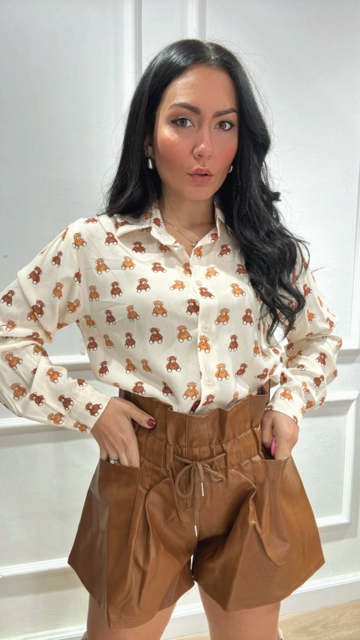Shorts Ecopelle - MARRONE