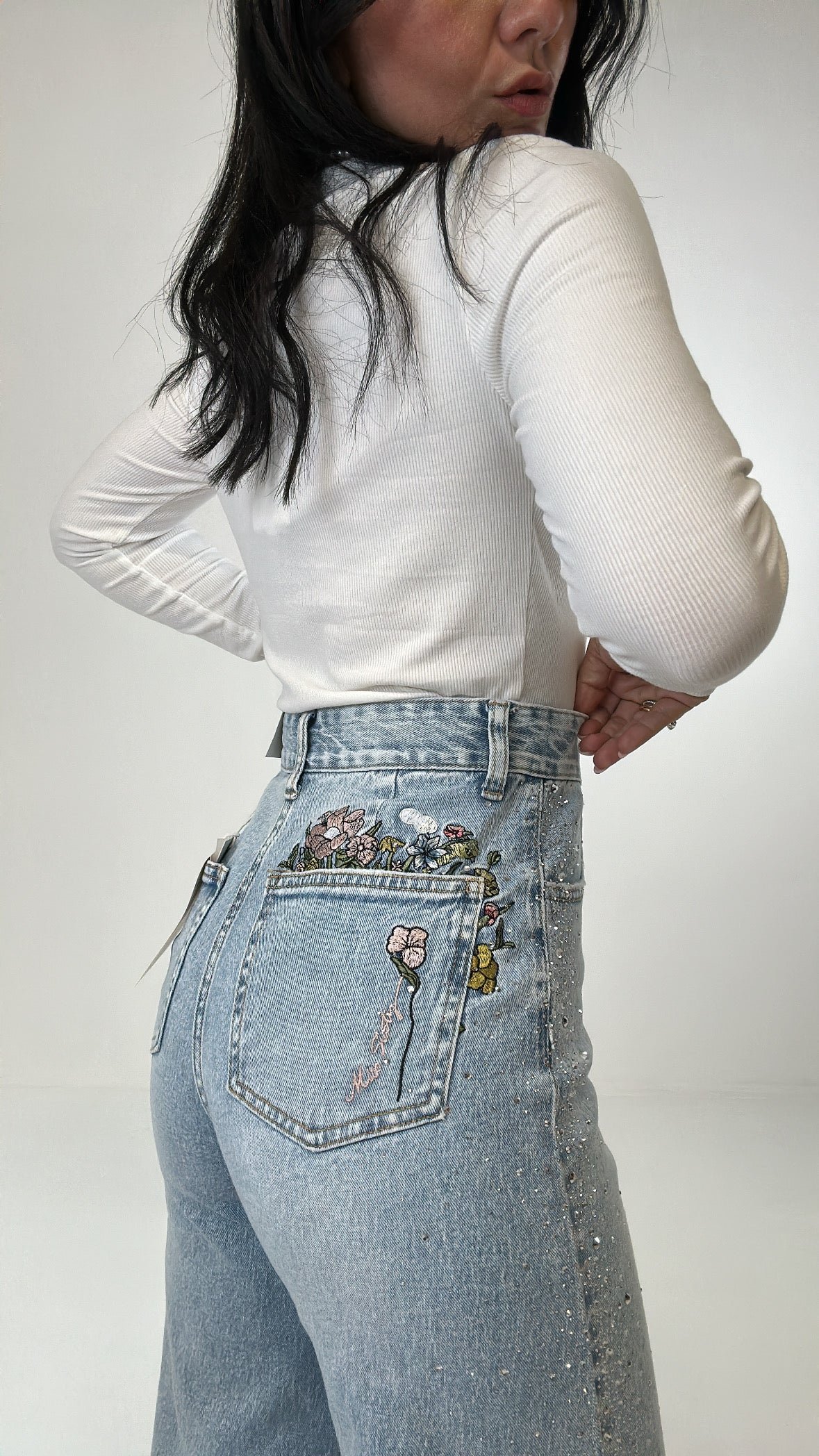 Jeans FIORI E STRASS - JEANS