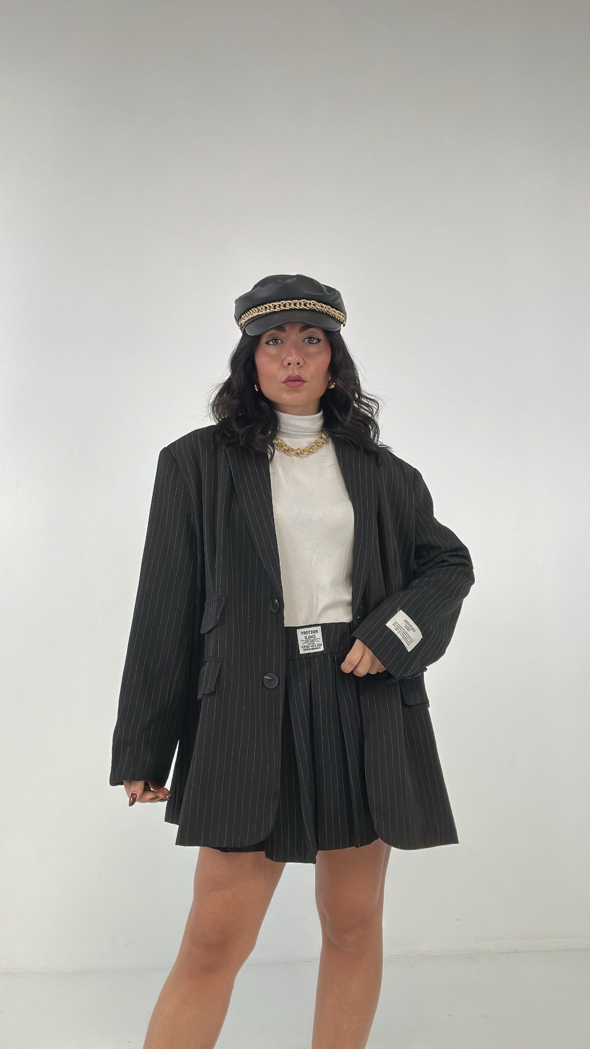 Completo GESSATO CON GONNA - NERO