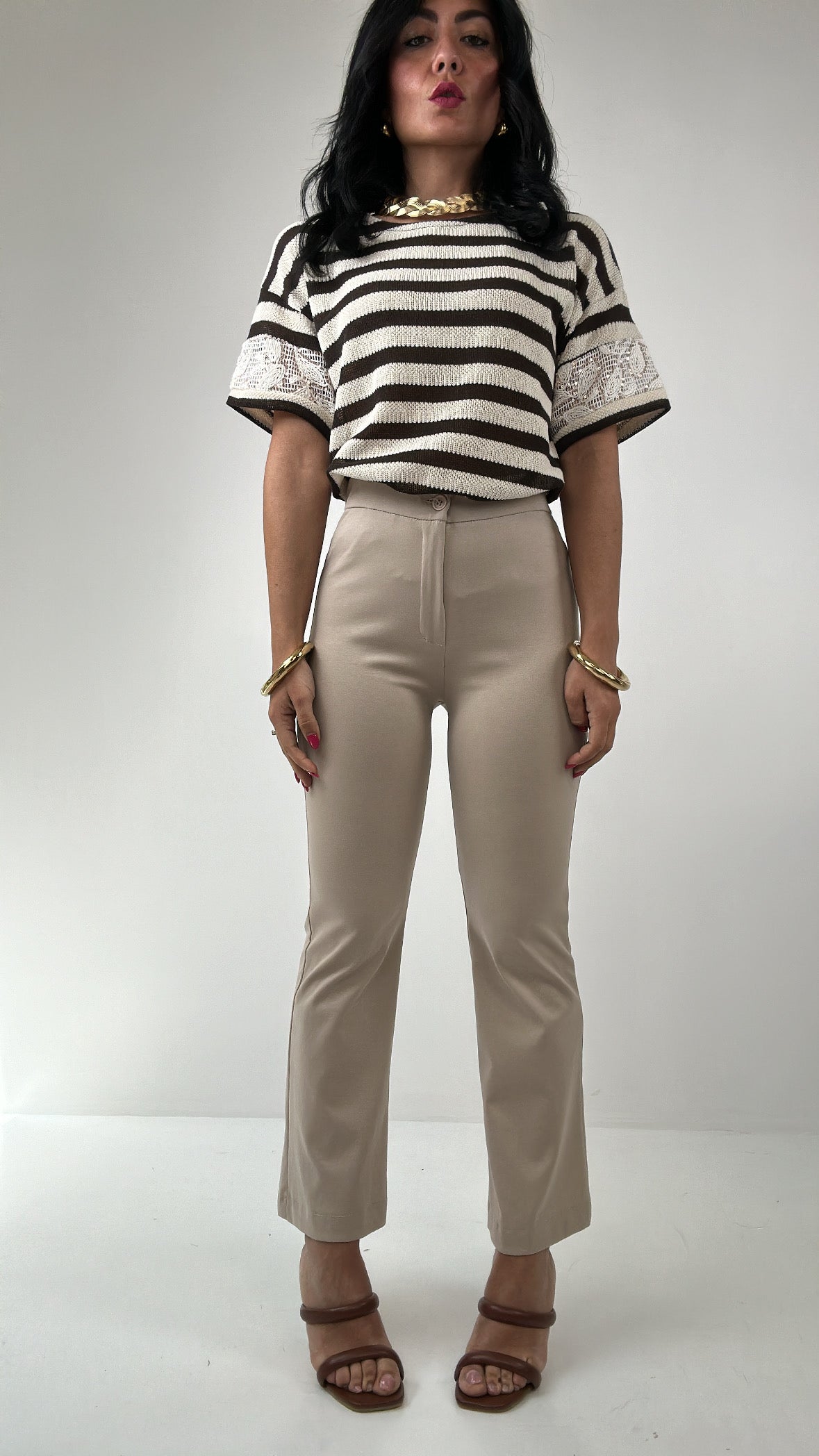 Pantalone ZAMPA SPRING - BEIGE
