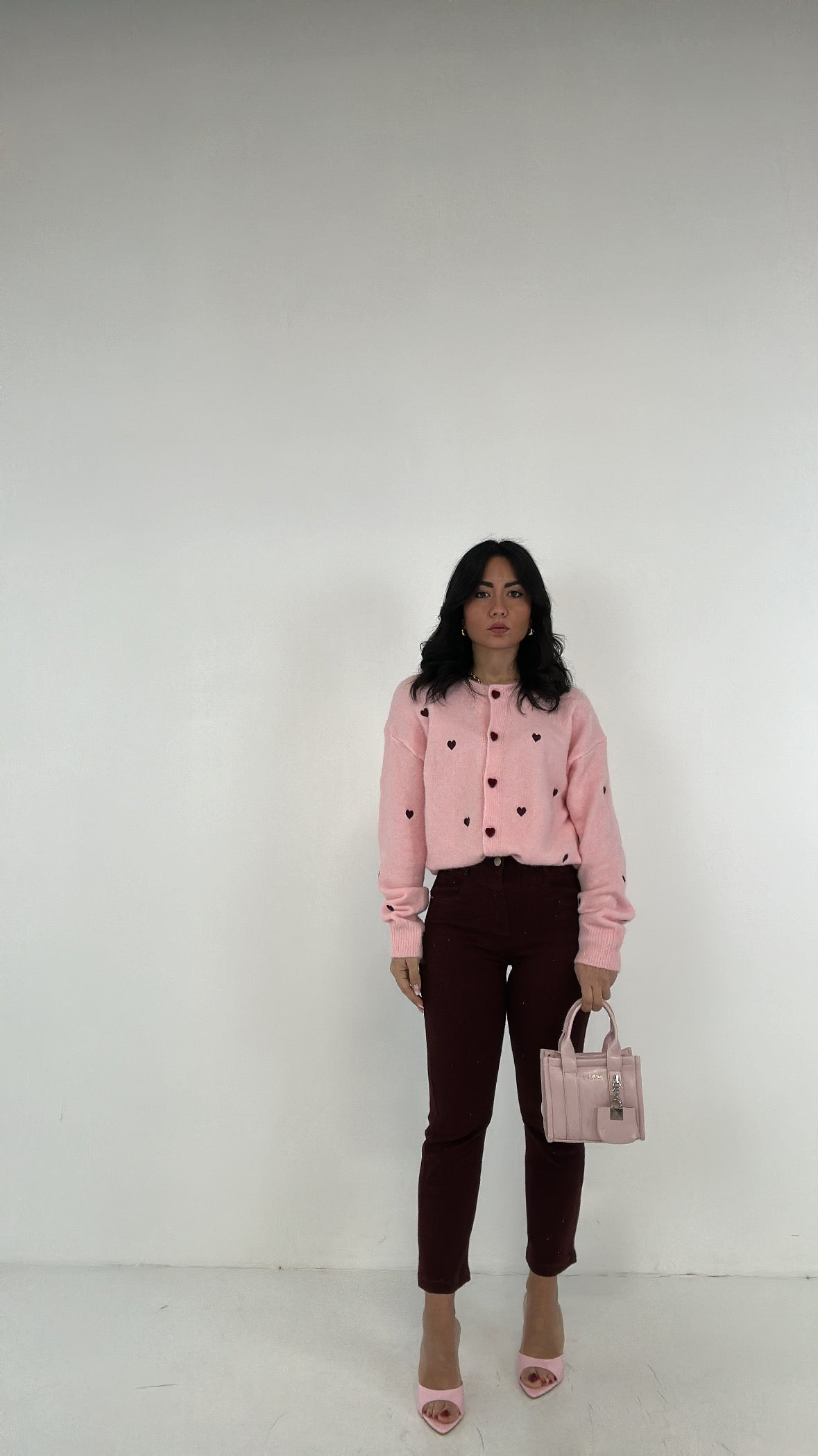 Jeans STRASS COLOR - BORDEAUX