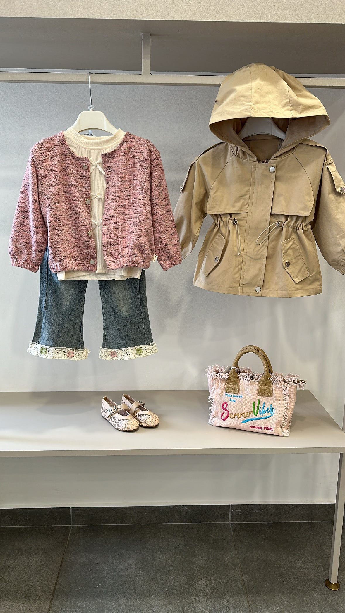 Coordinato CON CARDIGAN 1-5A - ROSA