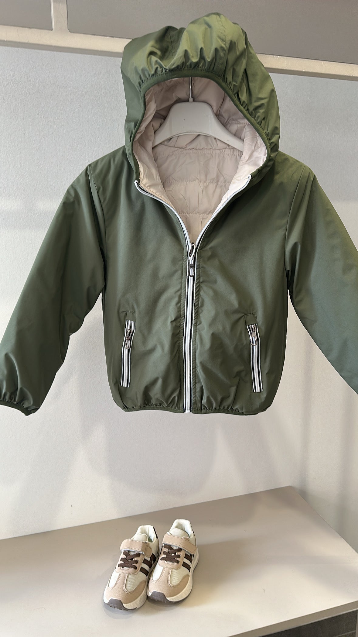 Giubbino 100G DUBBLE BOY 4-12A - VERDE MILITARE